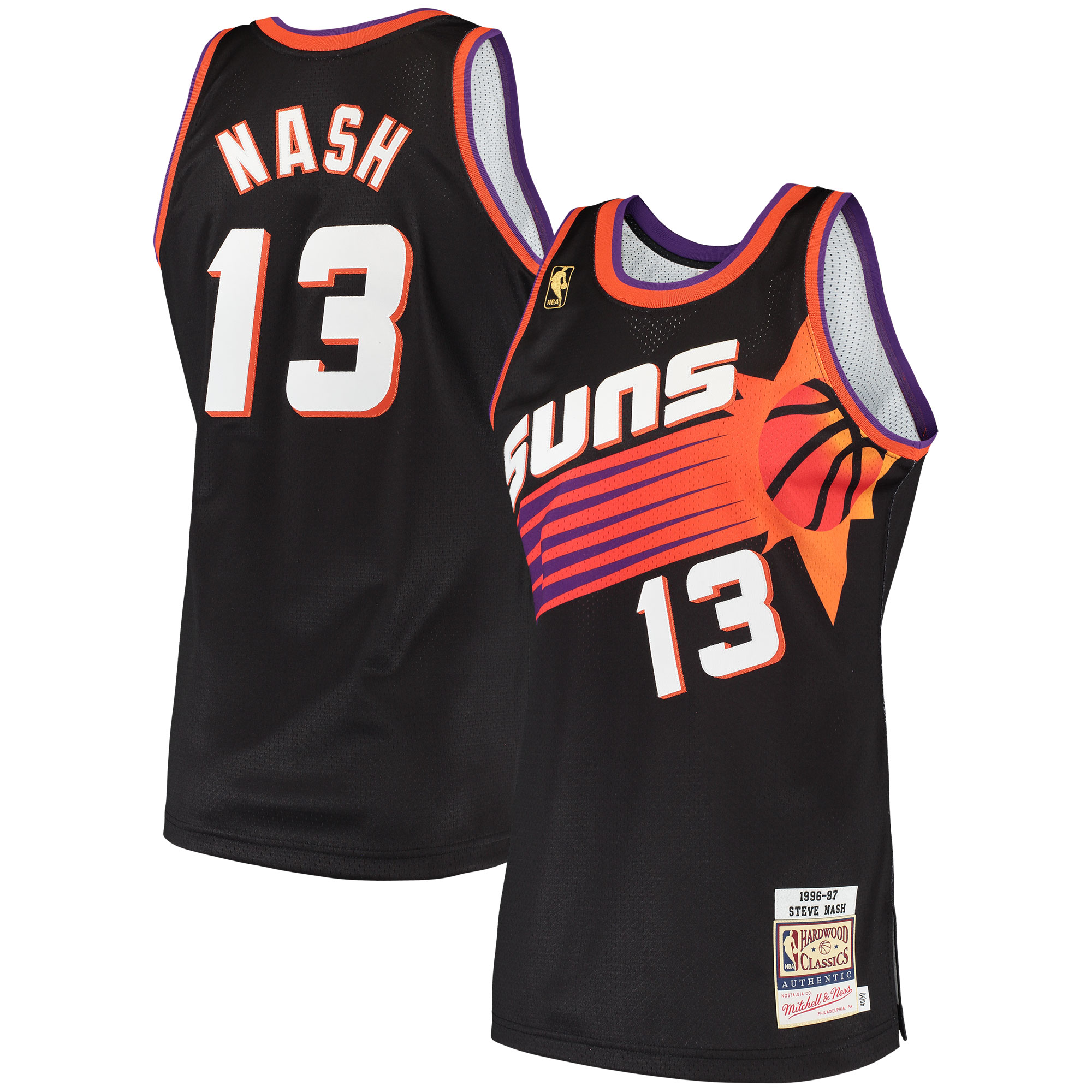 Steve Nash Phoenix Suns Mitchell & Ness 1996 Hardwood Classics Authentic Jersey - Black