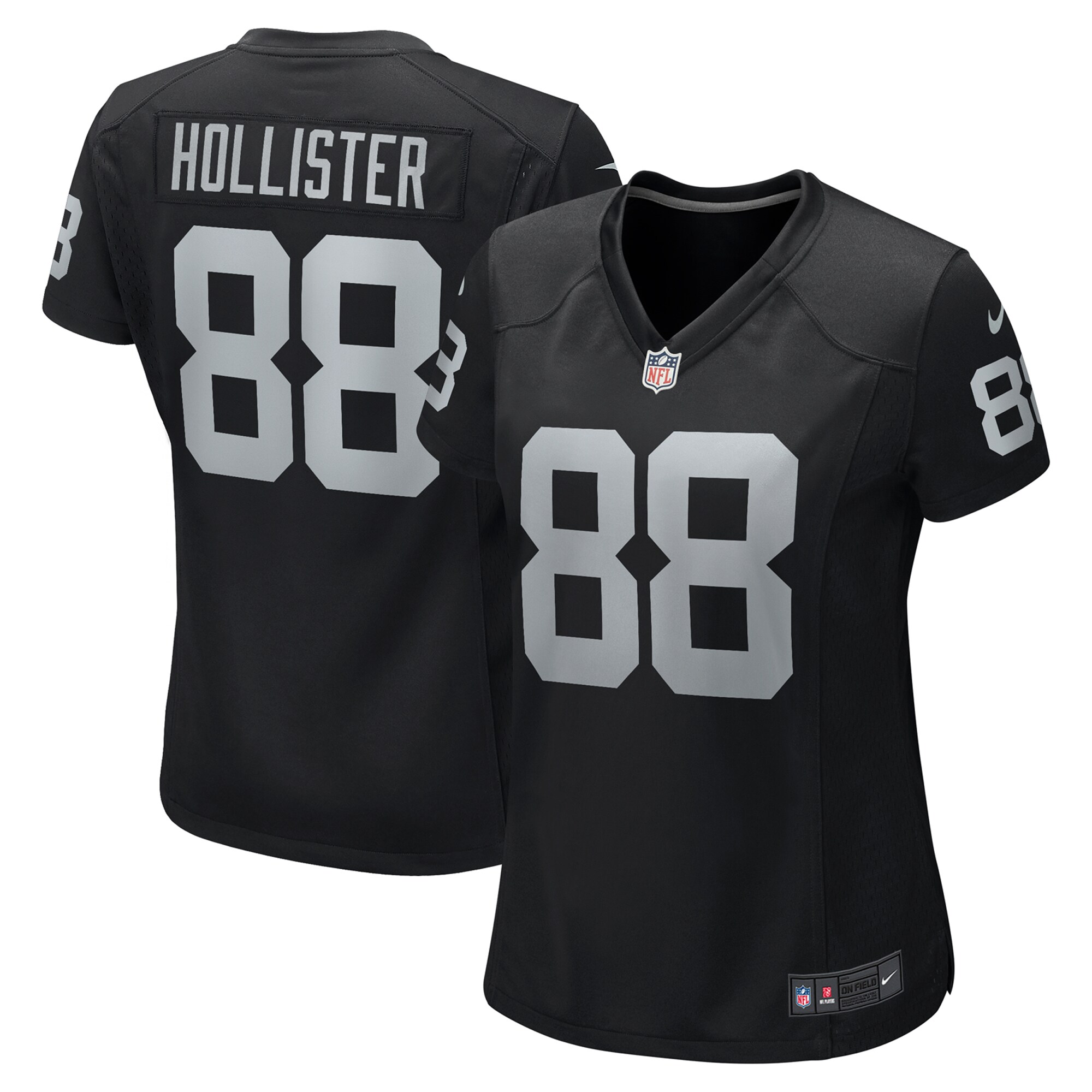 Jacob Hollister Las Vegas Raiders Nike Women's Game Player Jersey - Black