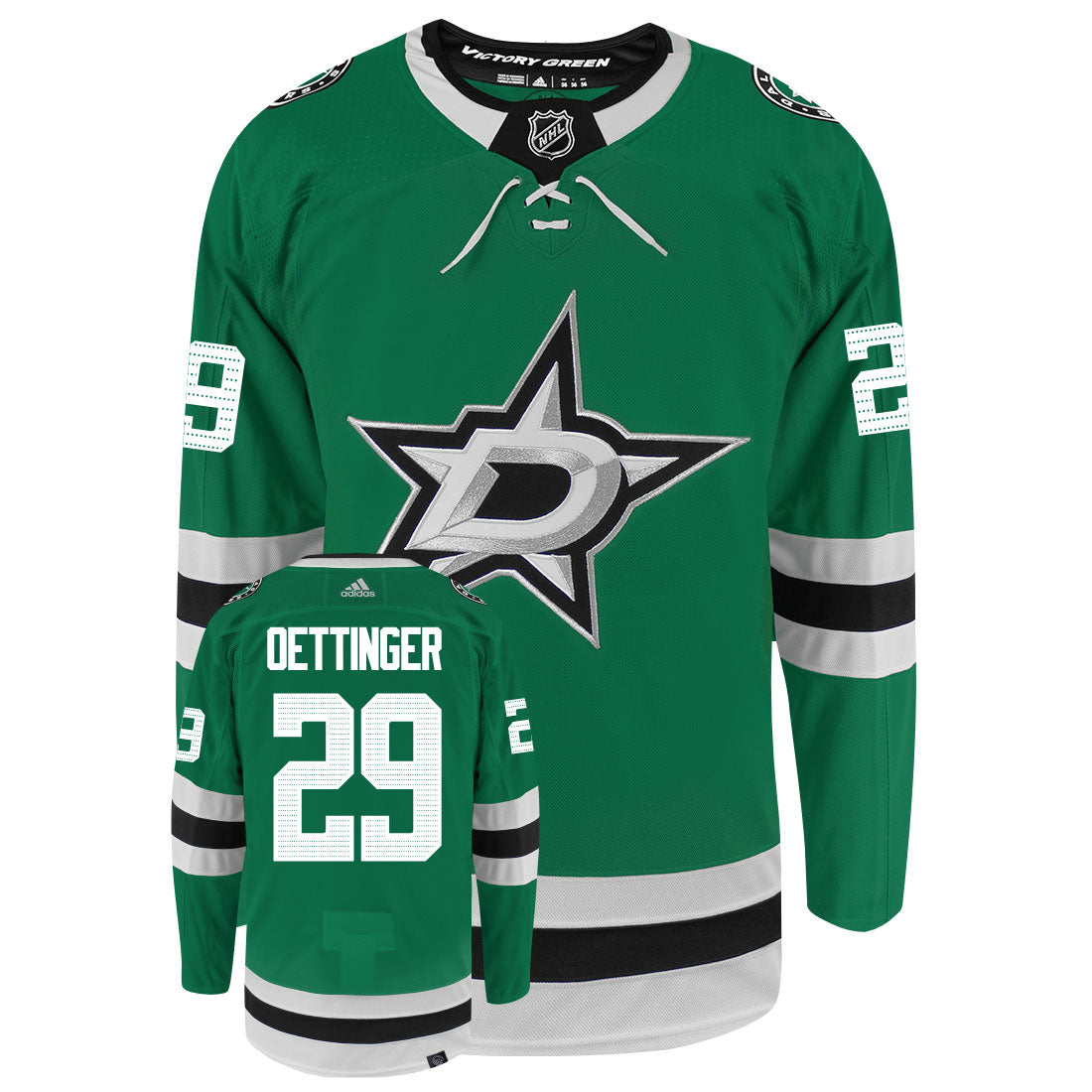 Jake Oettinger Dallas Stars Adidas Primegreen Authentic NHL Hockey Jersey