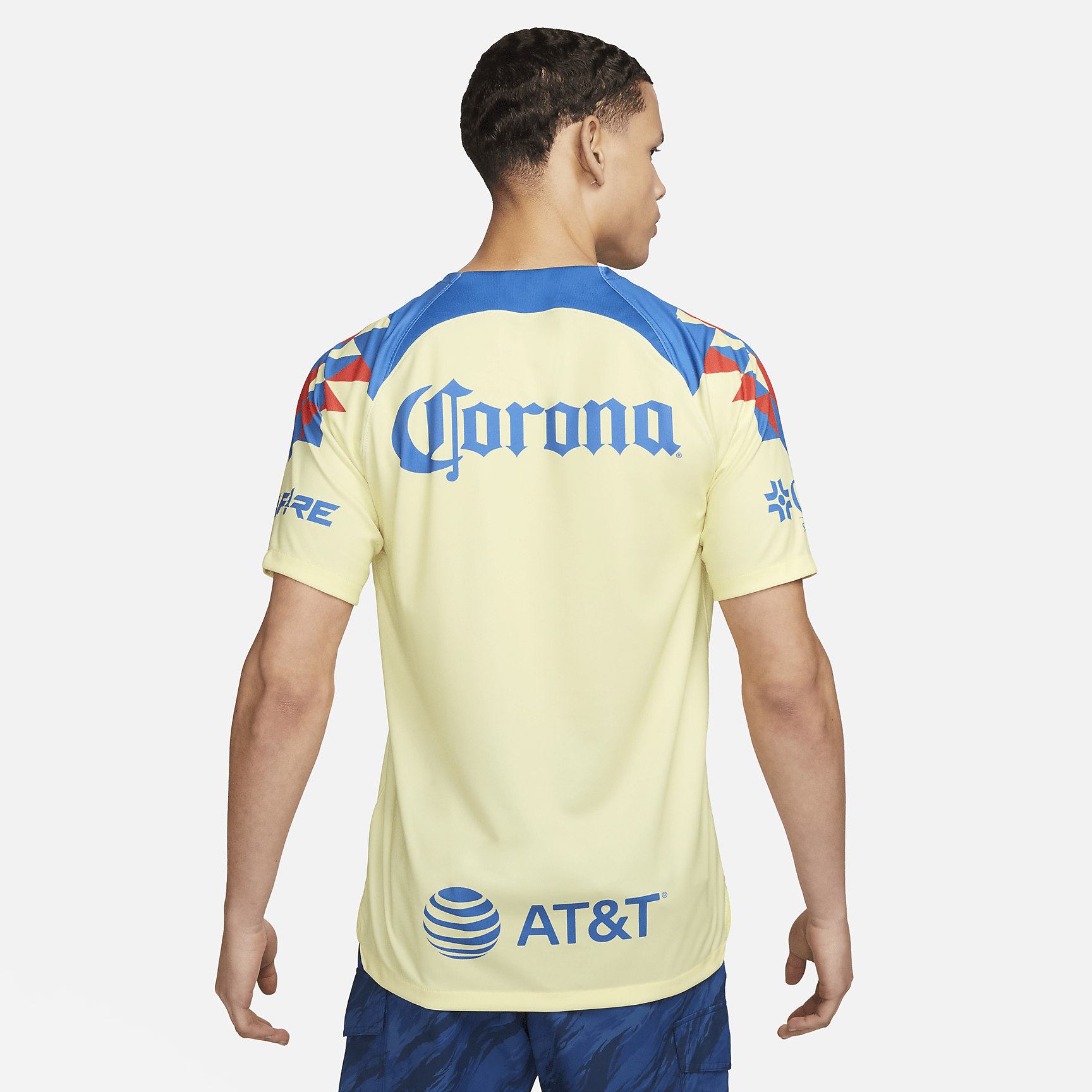 Club América 2023/24 Stadium Home Men's Nike Dri-FIT Soccer Jersey - Lemon Chiffon/Blue Jay