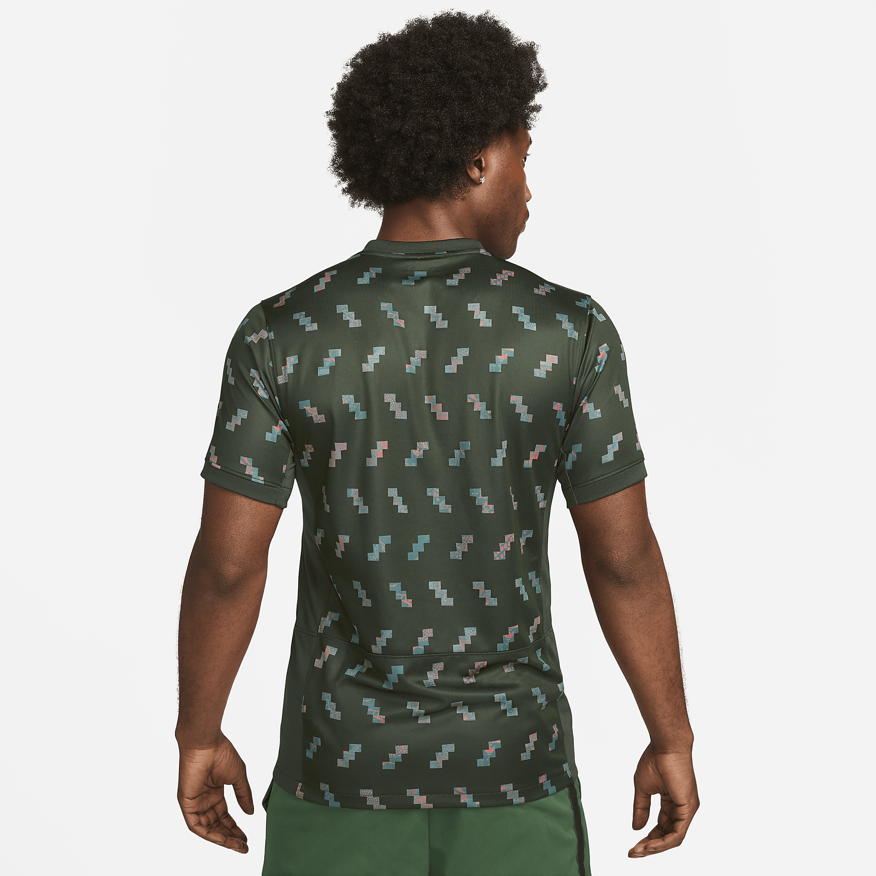 Nigeria 2023 Stadium Away Men's Nike Dri-FIT Soccer Jersey - Night Forest/White
