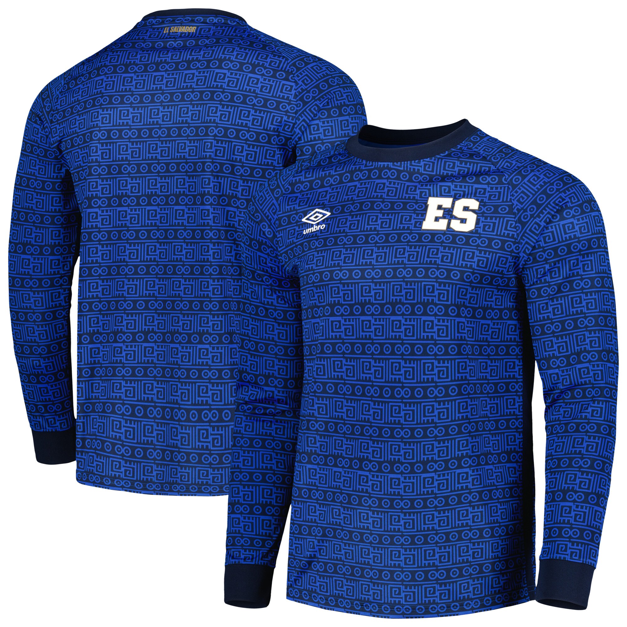 El Salvador National Team Umbro 2023 Pre-Match Long Sleeve Jersey - Blue
