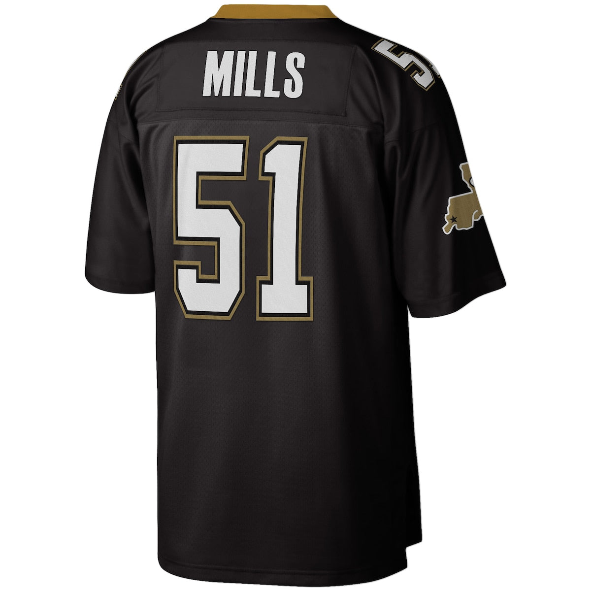 Men's Sam Mills Mitchell & Ness Saints Legacy Replica Jersey - Black