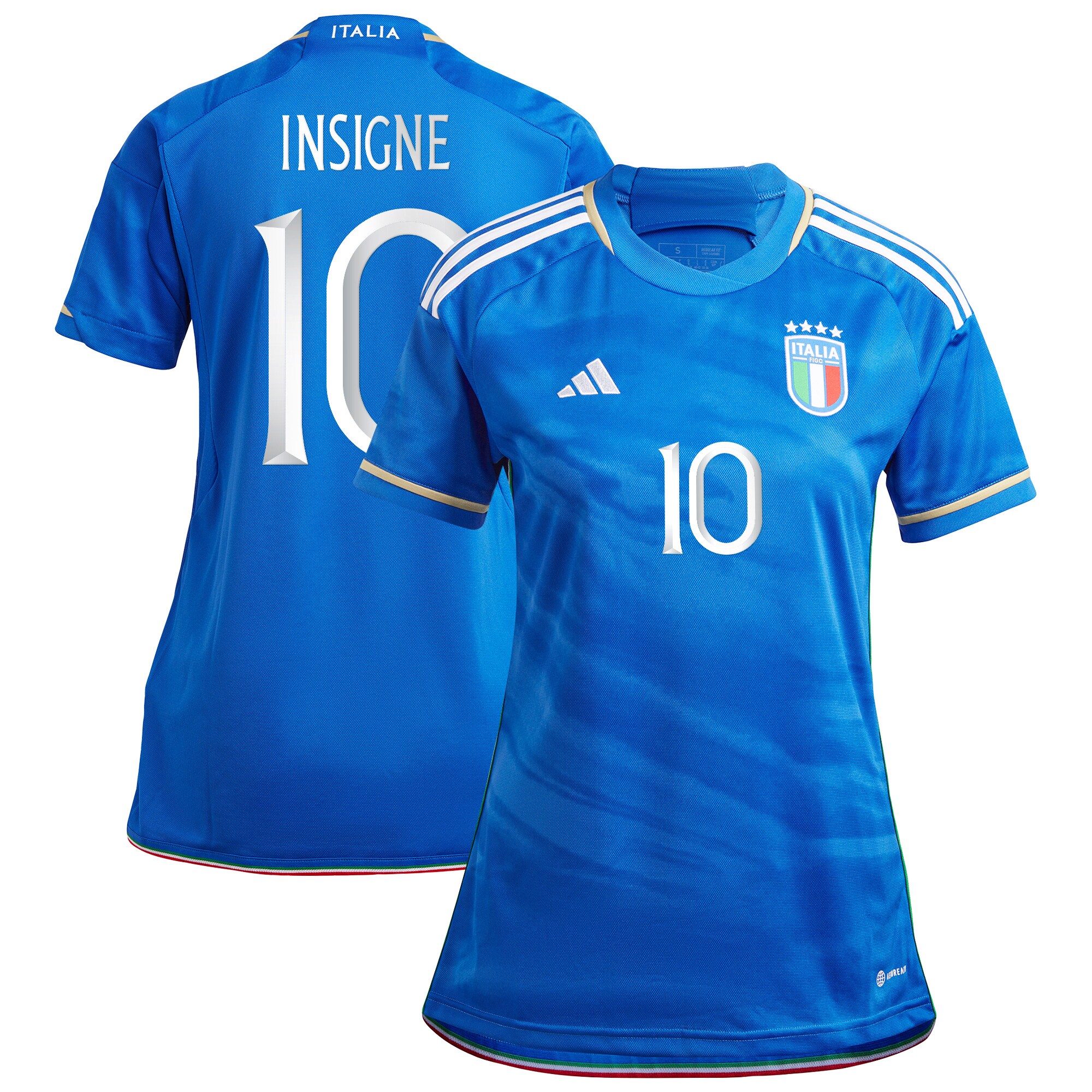 Lorenzo Insigne Italy National Team adidas Women's 2023 Home Replica Jersey - Blue