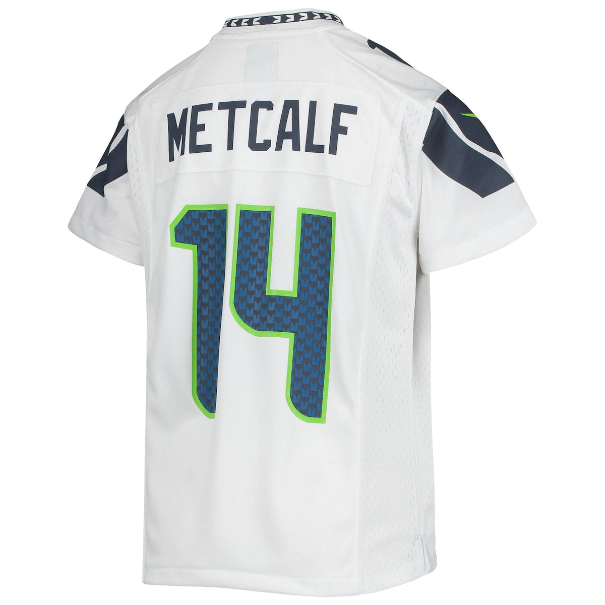 Boys' Grade School DK Metcalf Nike Seahawks College Team Color Game Jersey - White