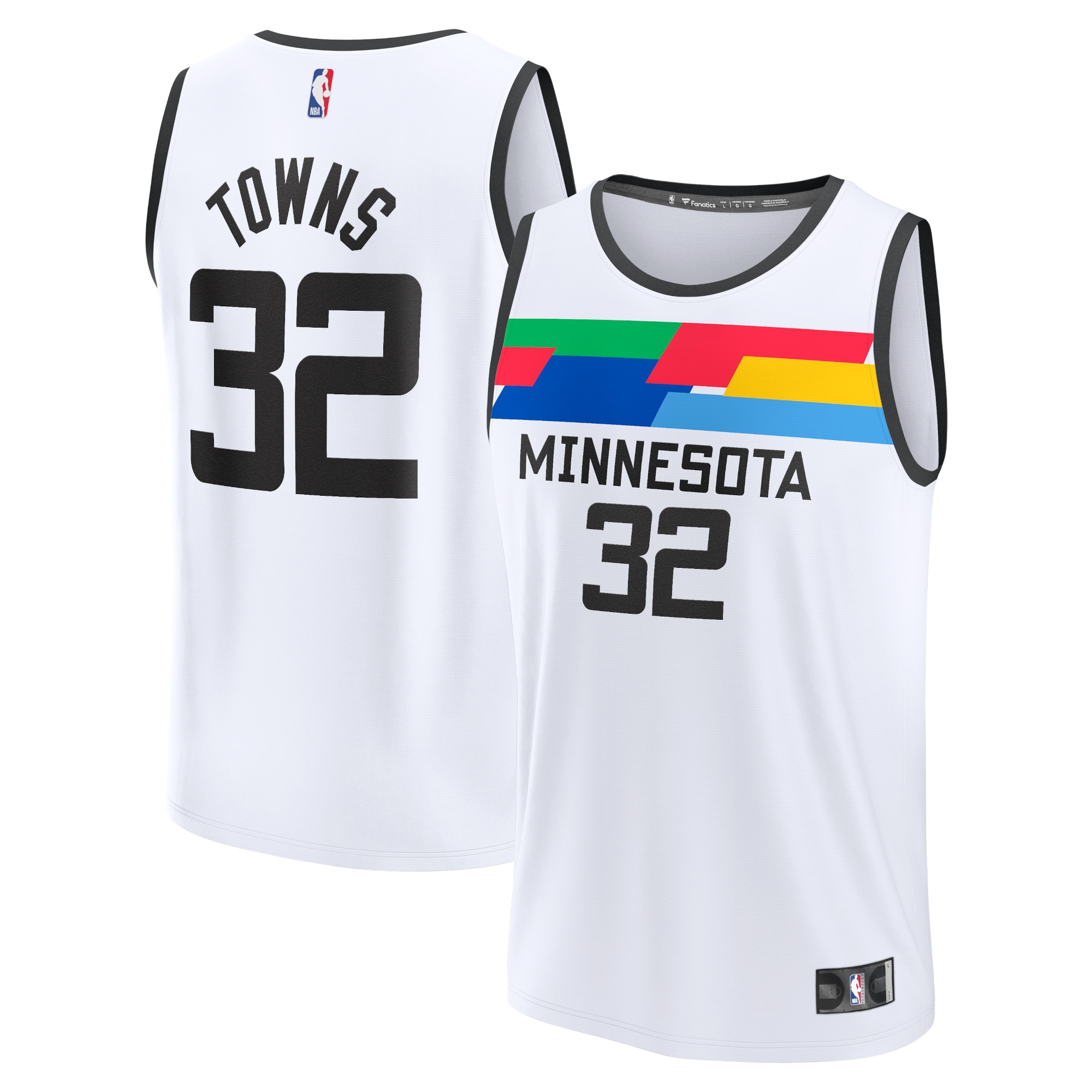 Karl-Anthony Towns Minnesota Timberwolves Fanatics Branded 2022/23 Fastbreak Jersey - City Edition - White