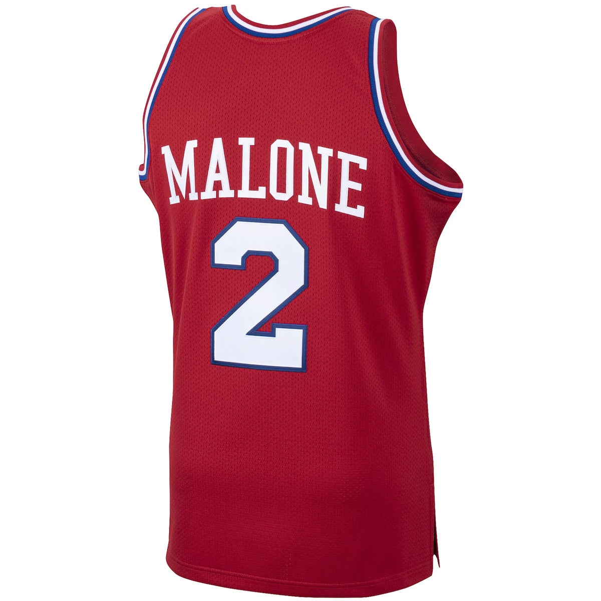 Men's Moses Malone Mitchell & Ness 76ers Hardwood Classics Authentic Jersey - Red