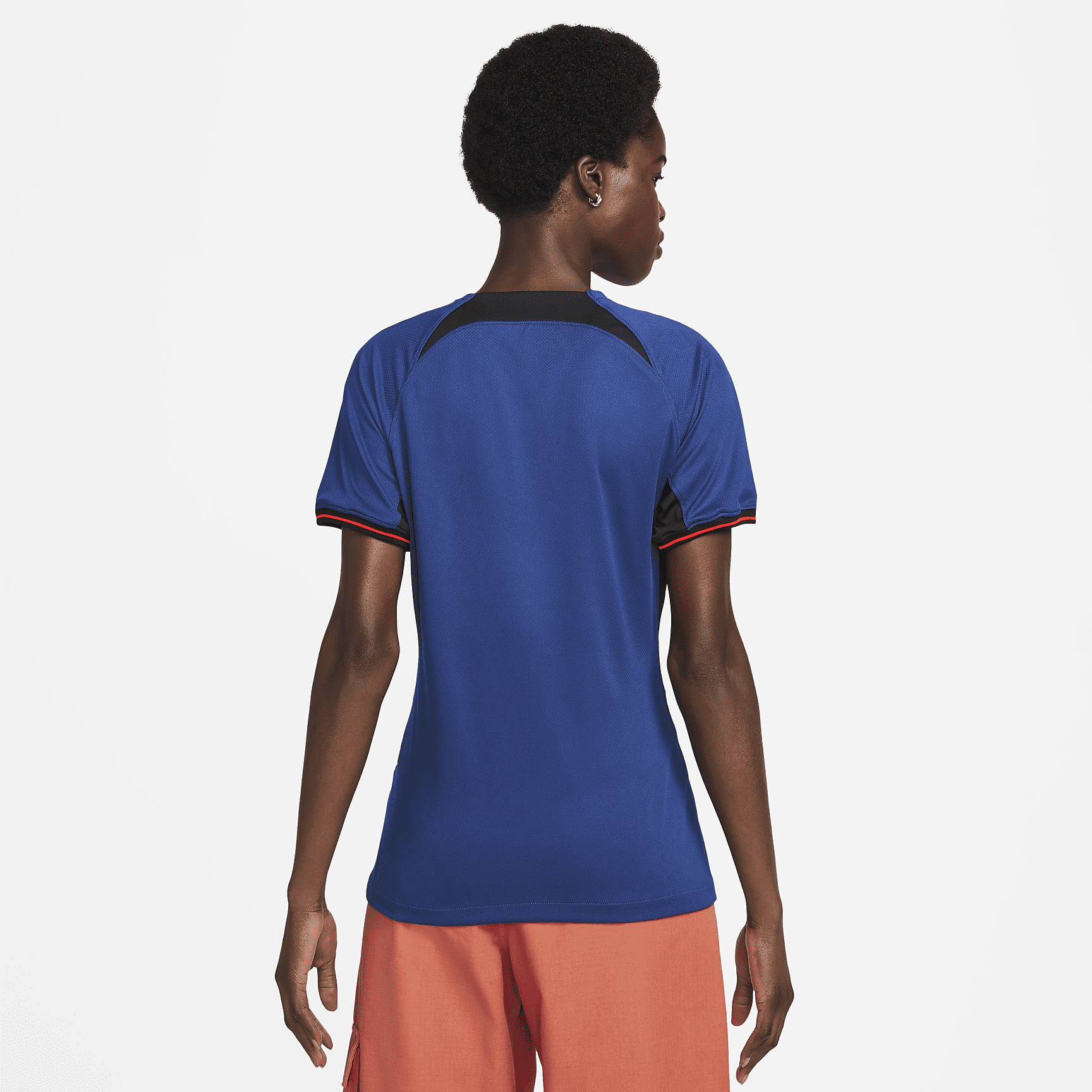 Netherlands 2022/23 Stadium Away Women's Nike Dri-FIT Soccer Jersey - Deep Royal Blue/Black/Habanero Red