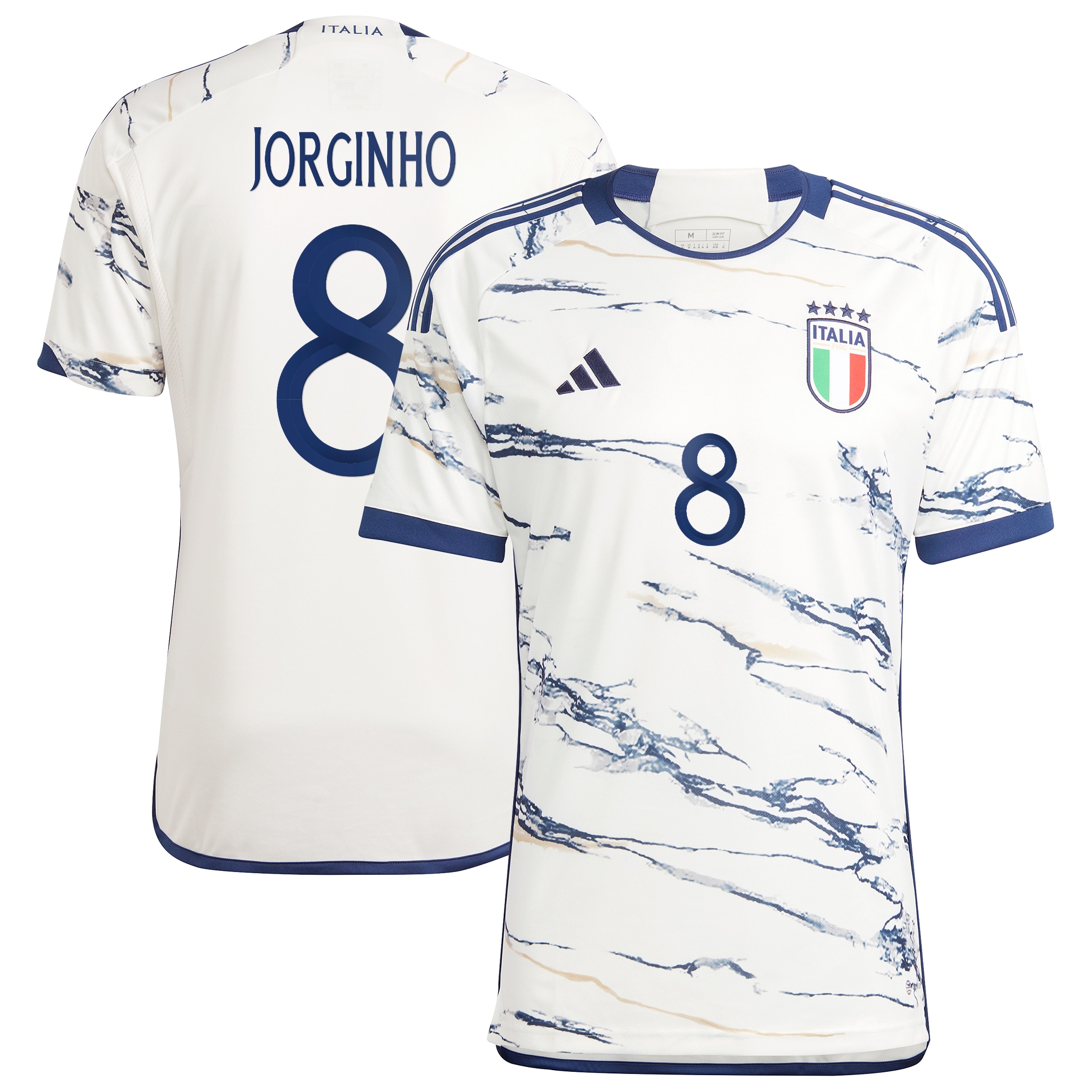 Jorginho Italy National Team adidas 2023 Away Replica Jersey - White