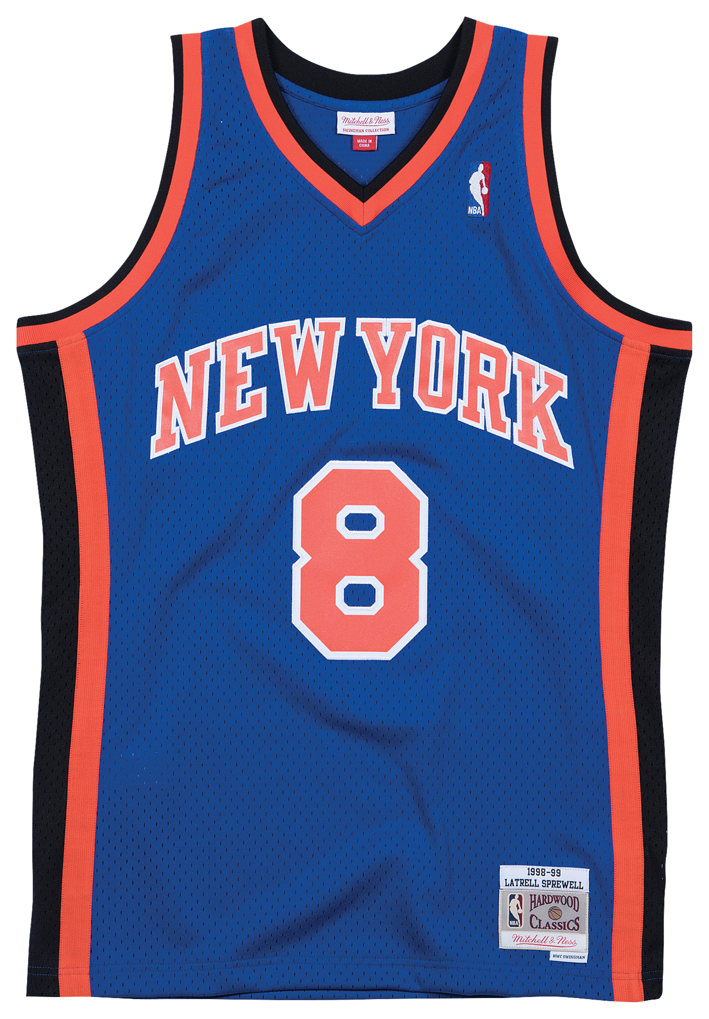 Men's Sprewell Latrell Mitchell & Ness Knicks Swingman Jersey - Blue