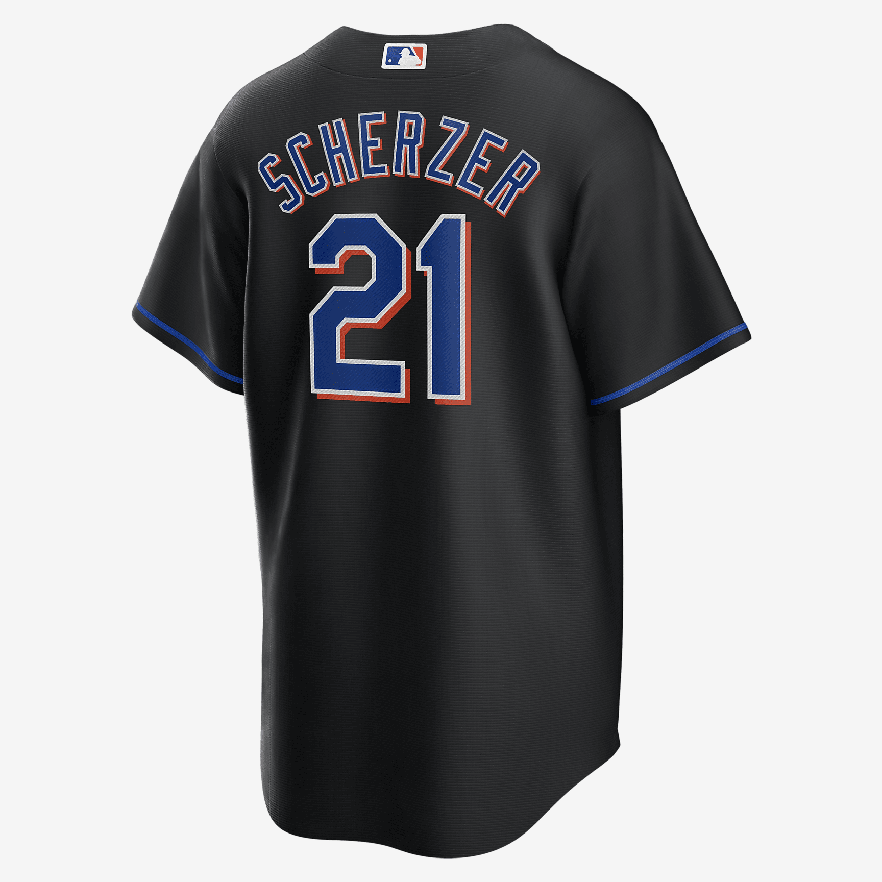 MLB New York Mets (Max Scherzer) Men's Replica Baseball Jersey - Black