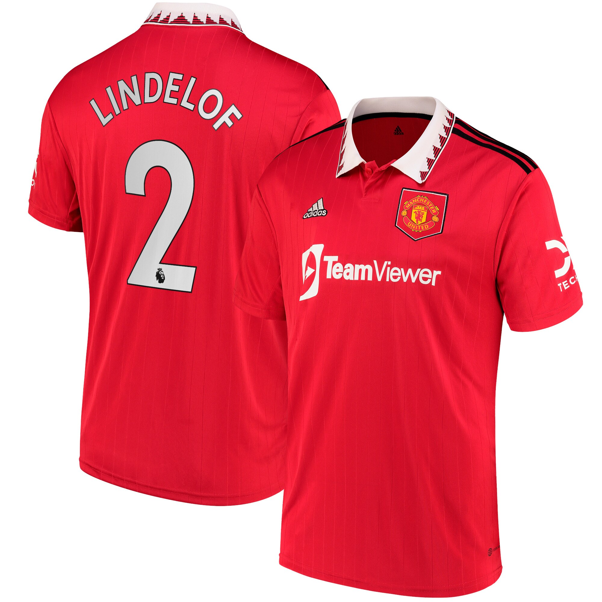 Victor Lindelof Manchester United adidas 2022/23 Home Replica Player Jersey - Red