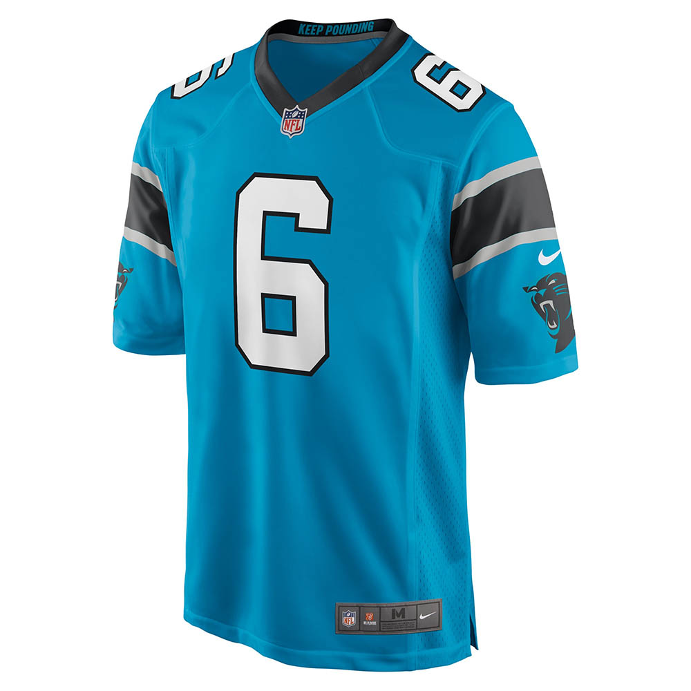 Men's Carolina Panthers Baker Mayfield Alternate Player Game Jersey Blue