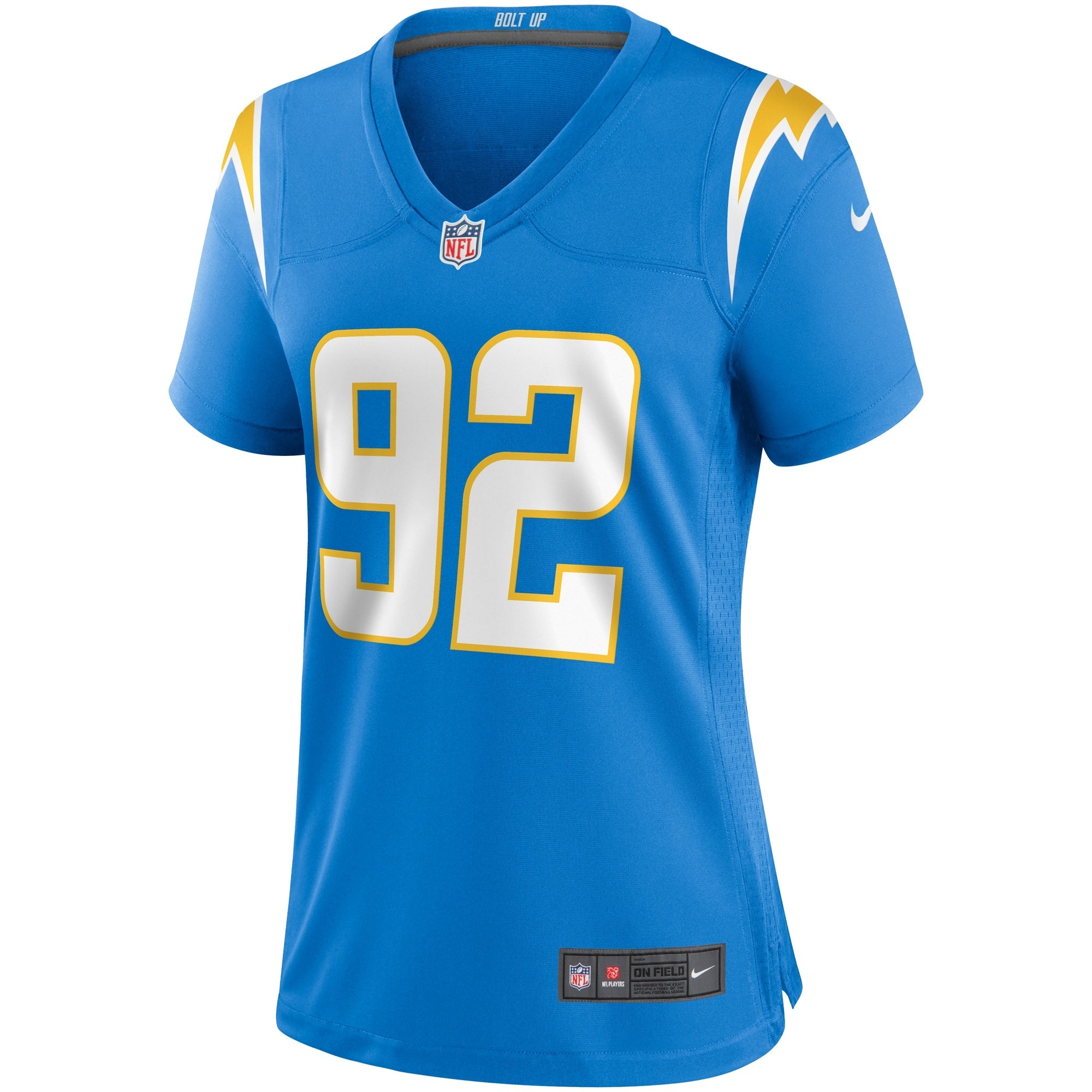 Women's Nike Joe Gaziano Powder Blue Los Angeles Chargers Game Jersey