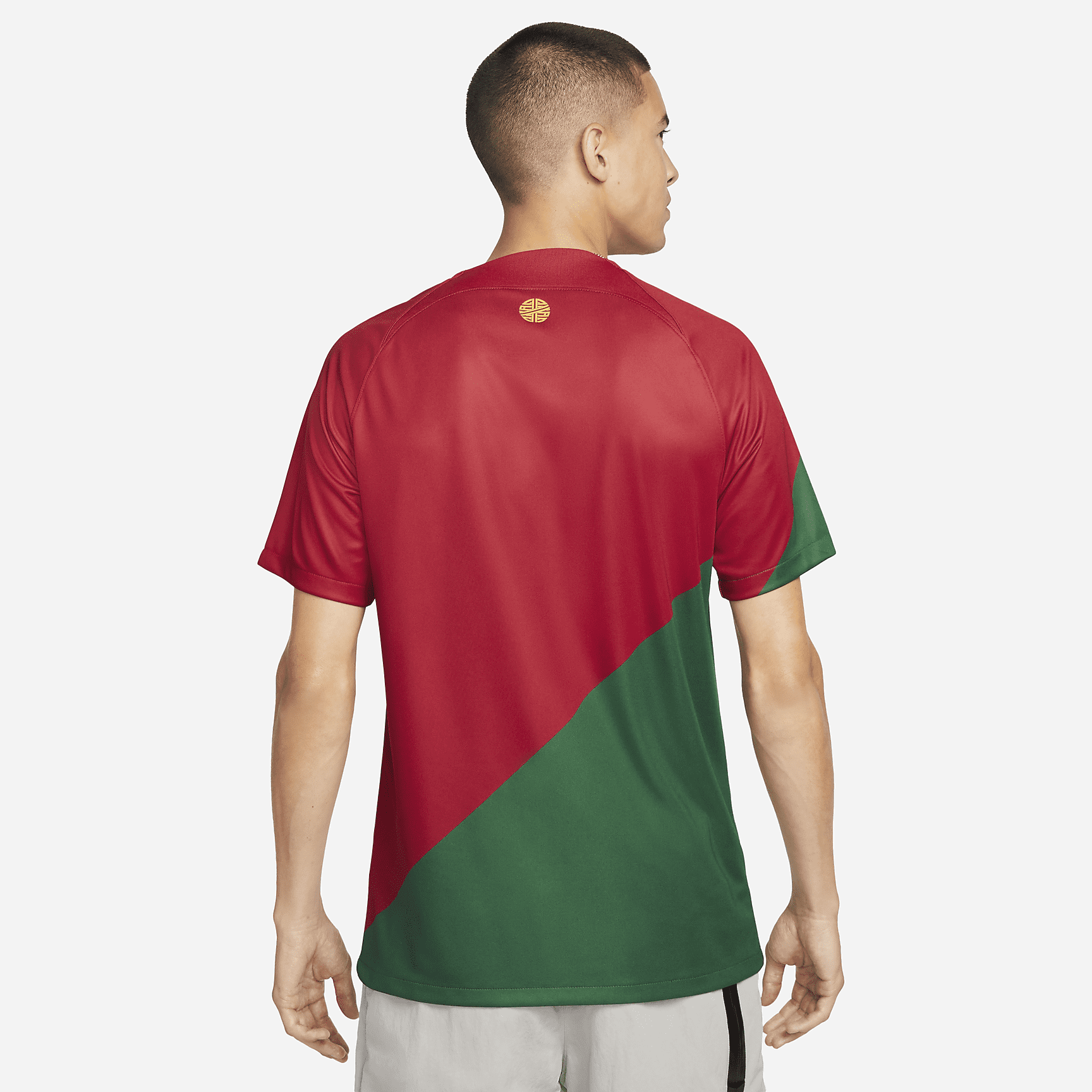 Portugal 2022/23 Stadium Home Men's Nike Dri-FIT Soccer Jersey - Pepper Red/Pepper Red/Gold Dart