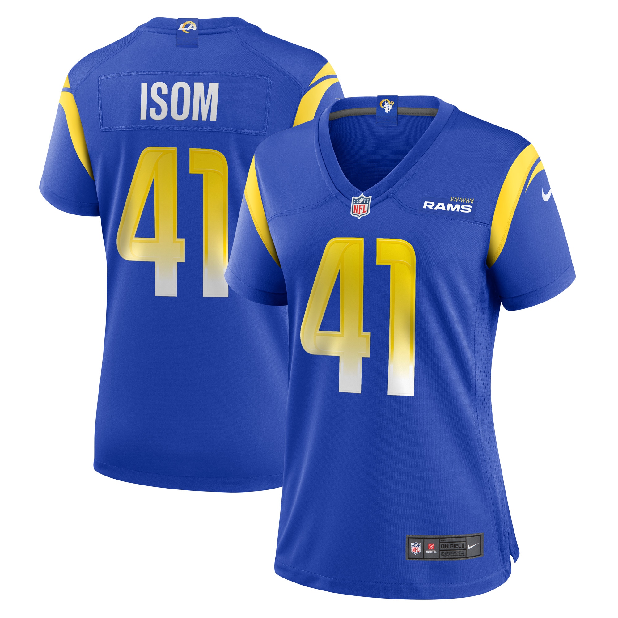 Dan Isom Los Angeles Rams Nike Women's Game Player Jersey - Royal