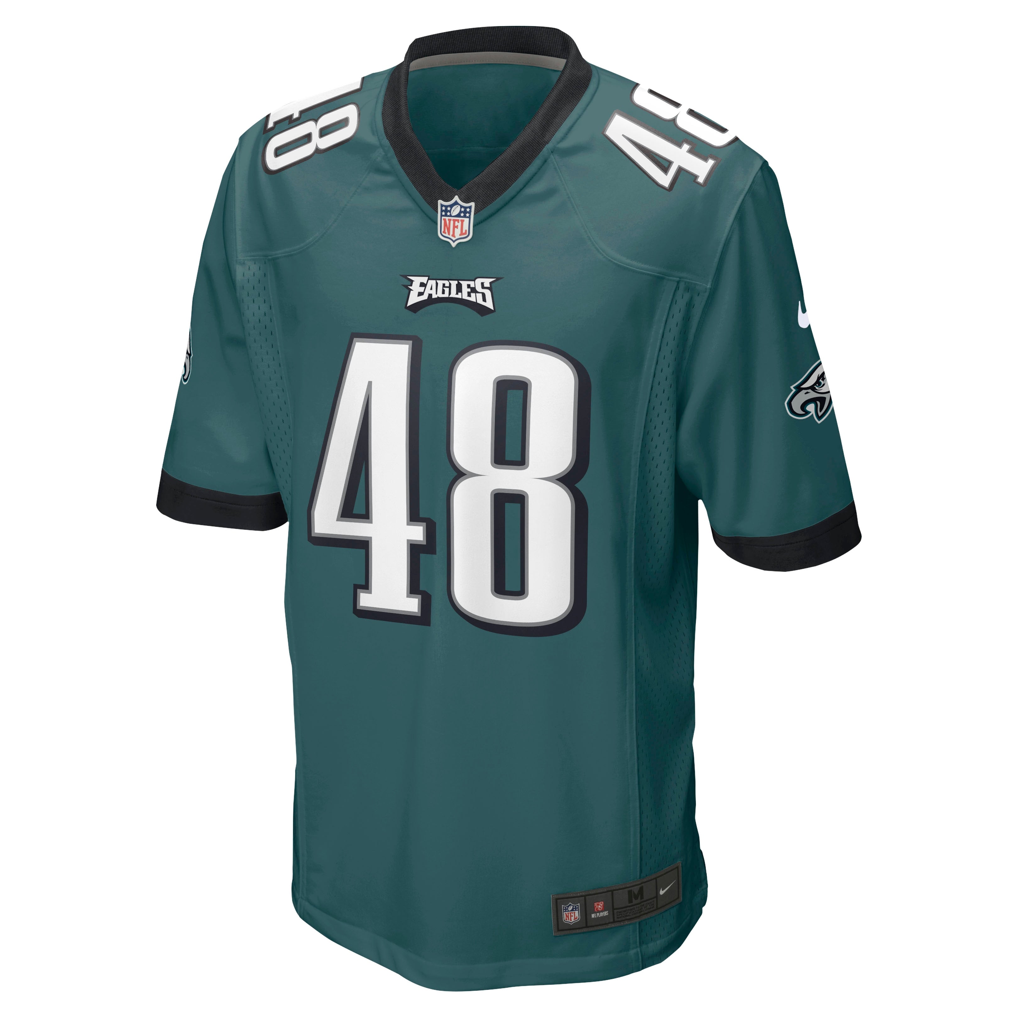 Men's Nike Patrick Johnson Midnight Green Philadelphia Eagles Game Player Jersey