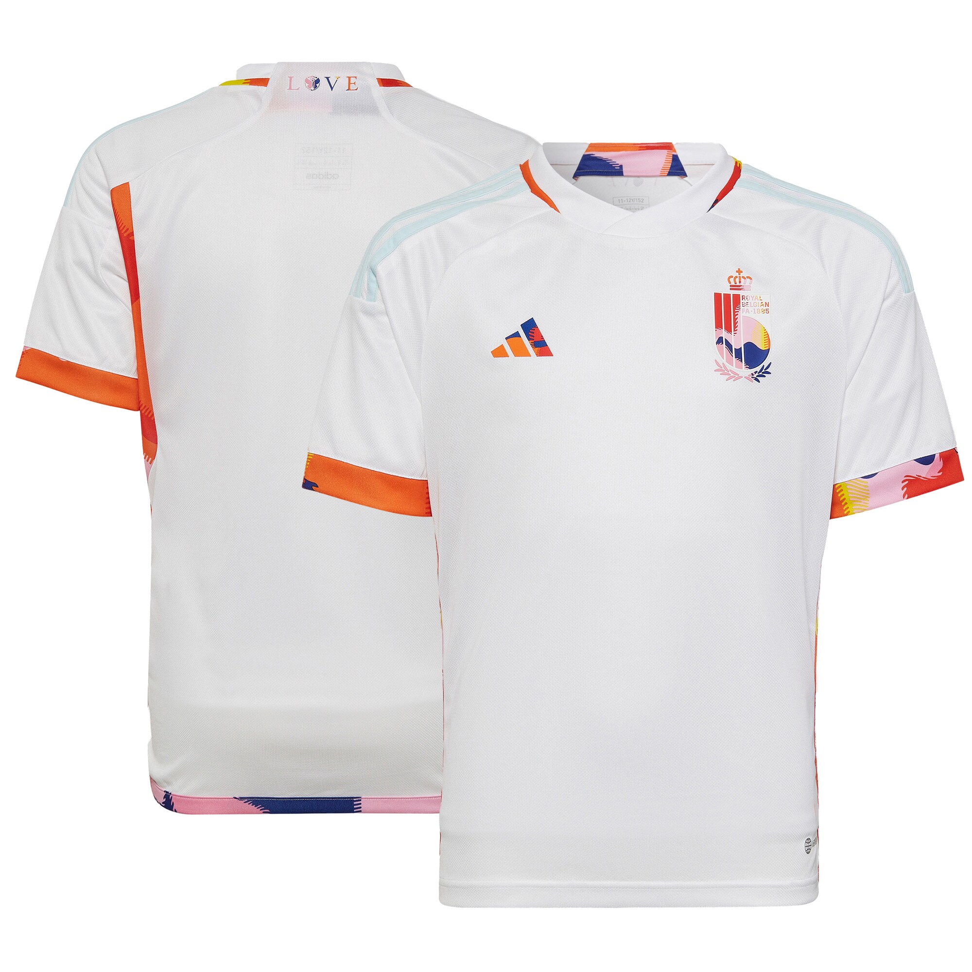 Belgium National Team adidas Youth 2022/23 Away Replica Jersey - White
