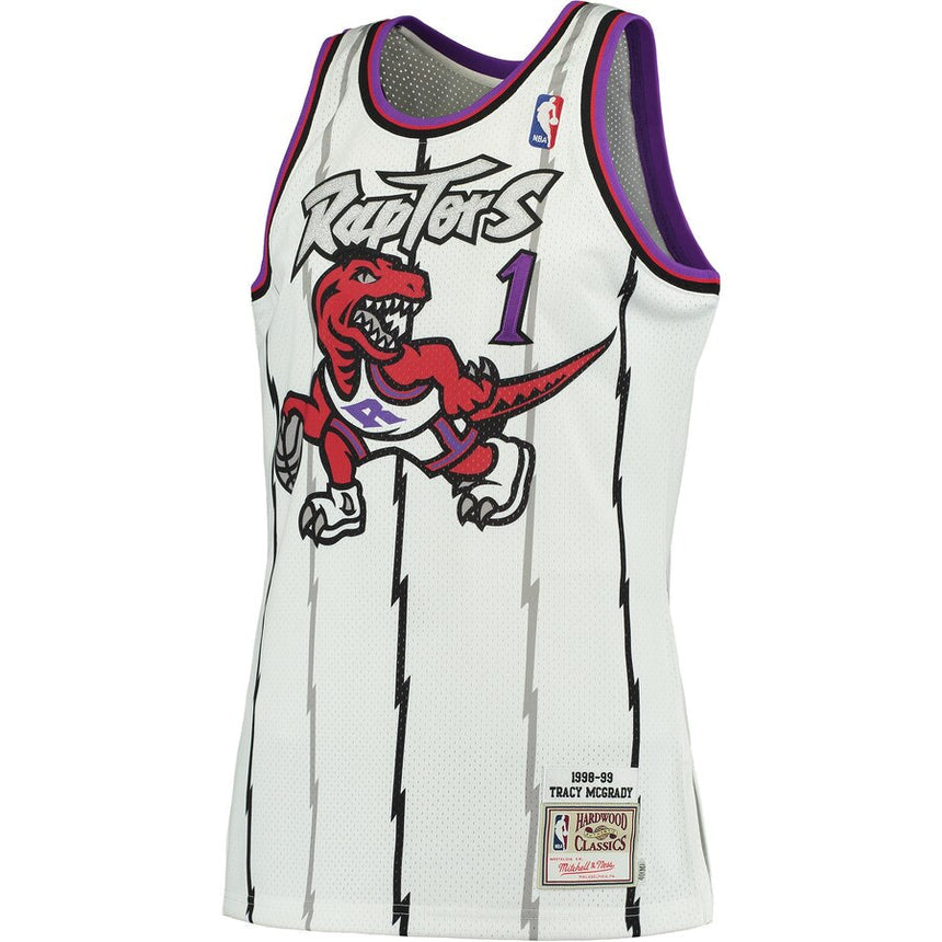 Men's Mitchell & Ness Tracy McGrady Toronto Raptors White 1998-99 Hardwood Classics Swingman Jersey