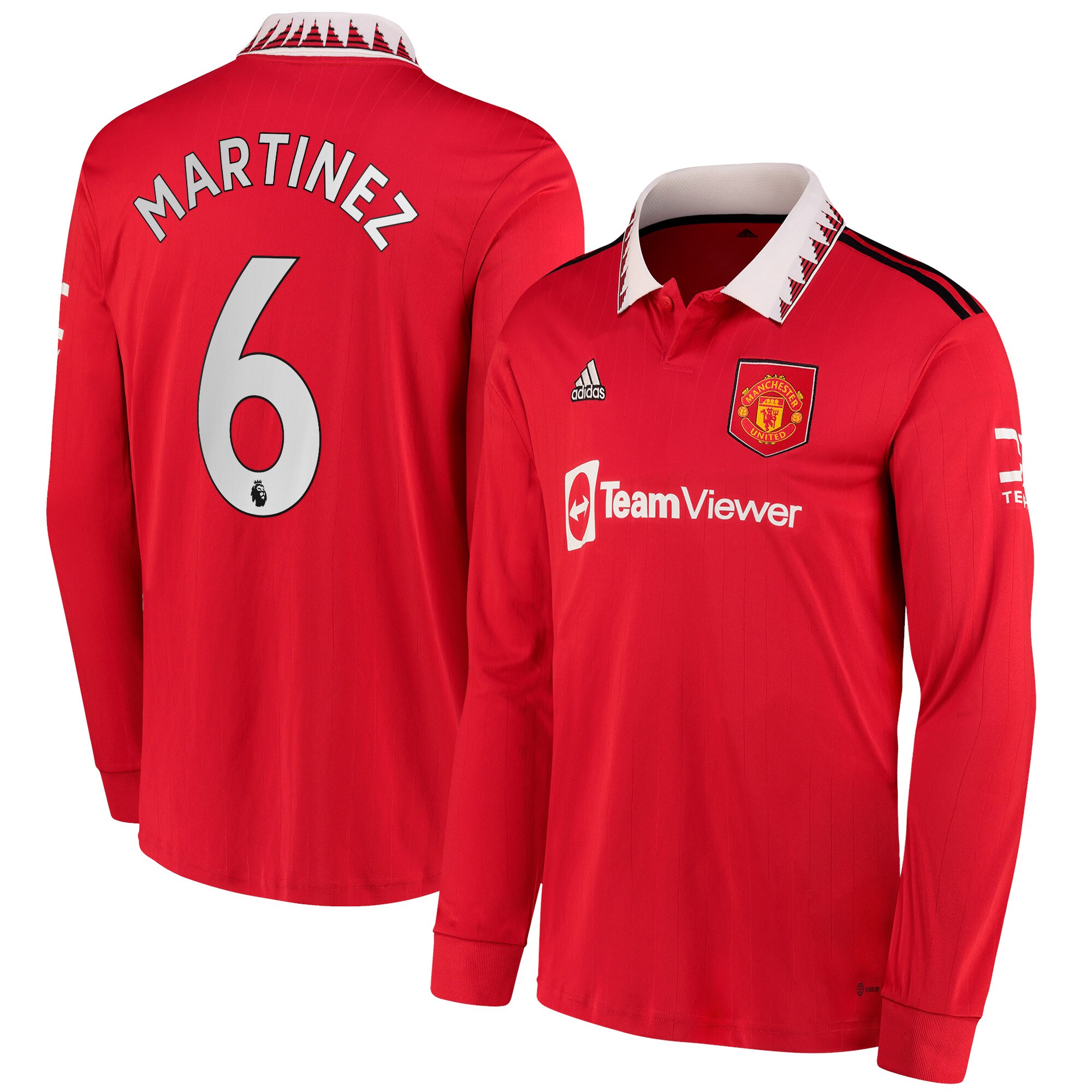 Lisandro Martínez Manchester United adidas 2022/23 Home Replica Long Sleeve Jersey - Red