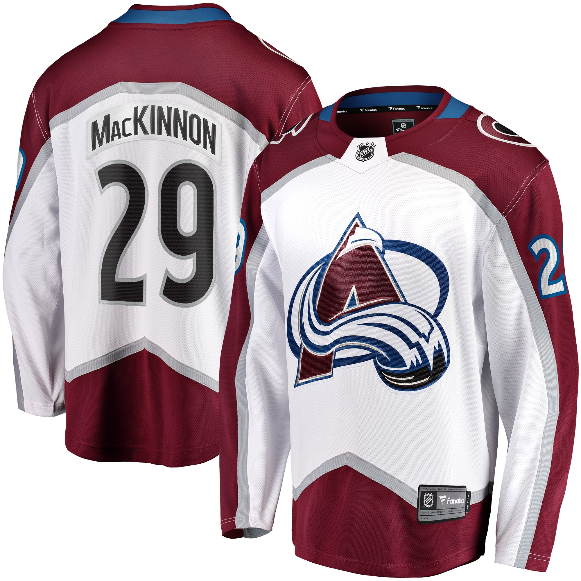 Nathan MacKinnon Colorado Avalanche Fanatics Branded Away Premier Breakaway Player Jersey - White