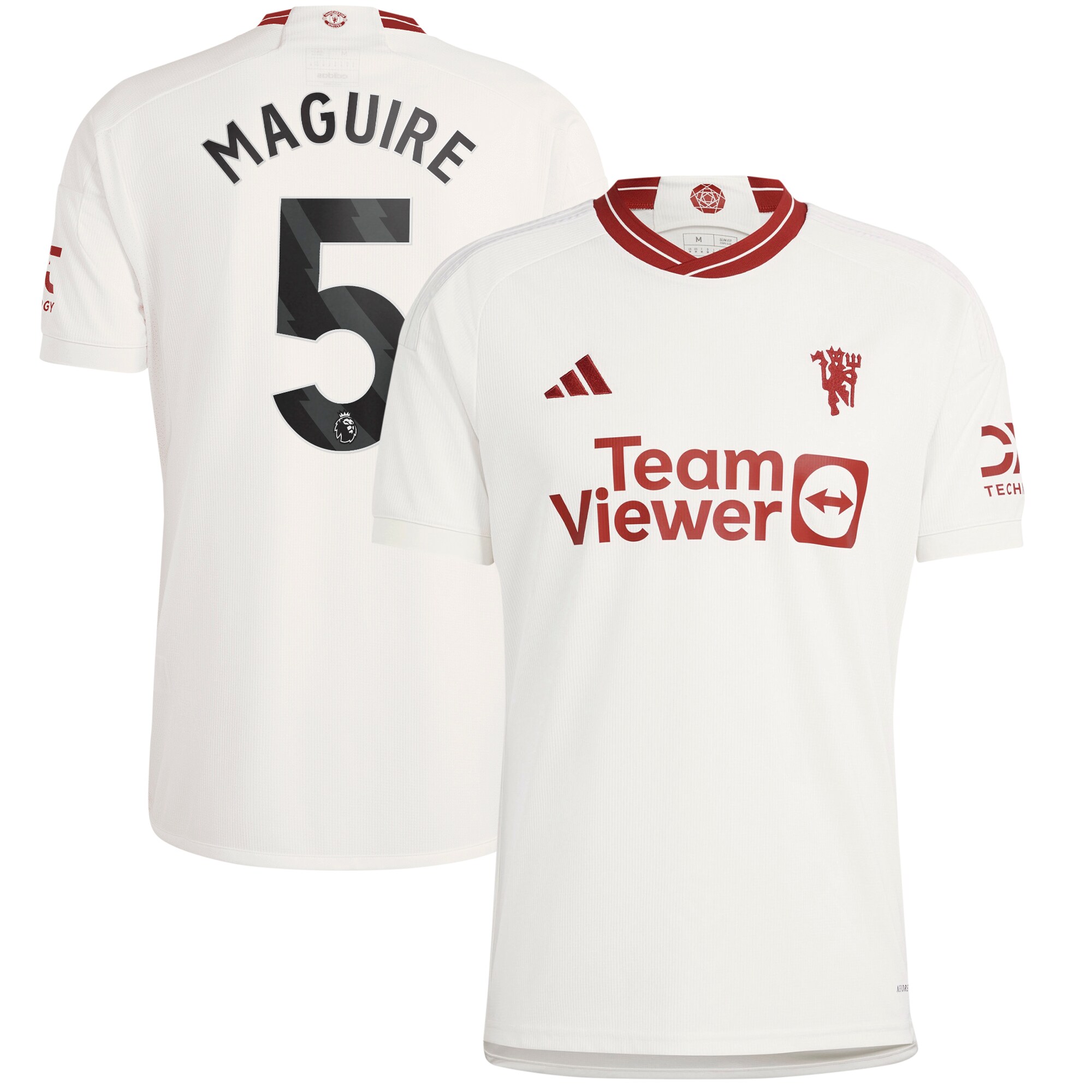 Harry Maguire Manchester United adidas 2023/24 Third Replica Player Jersey - White