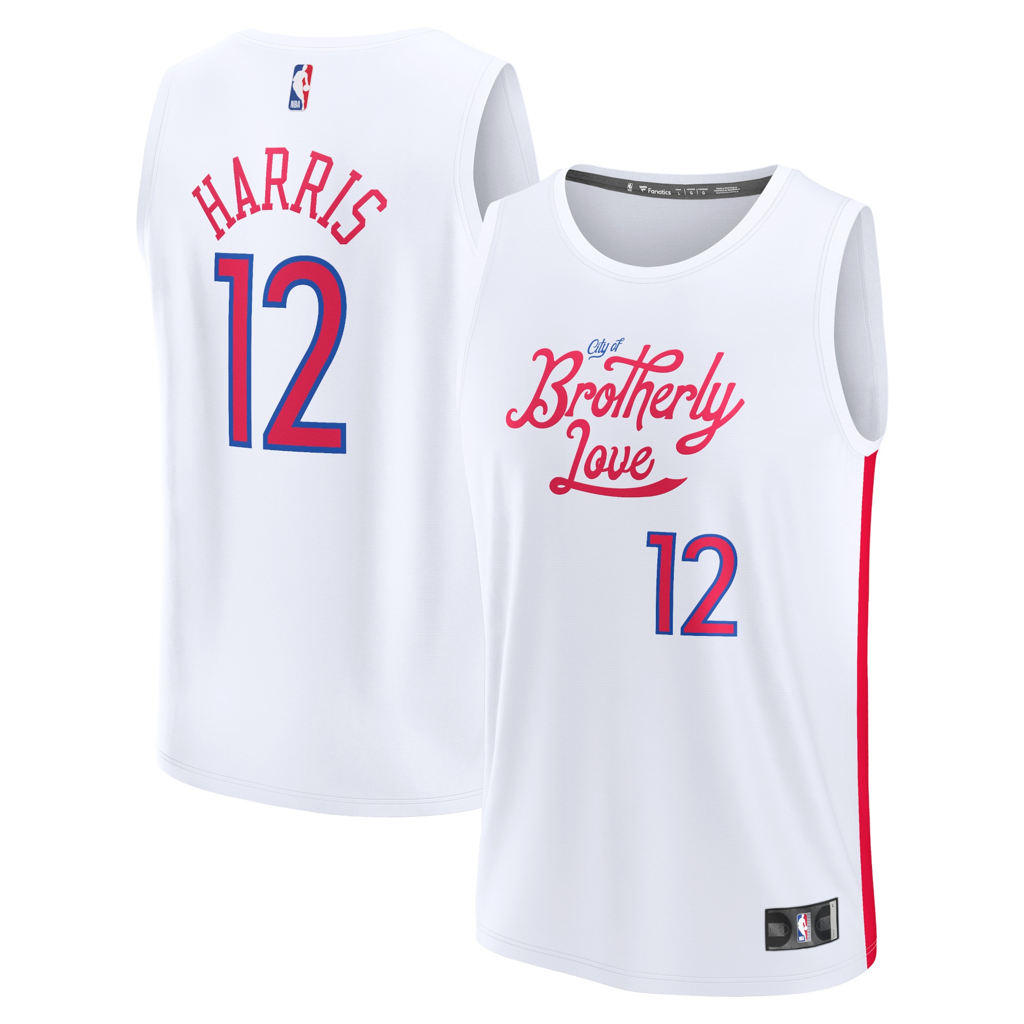 Tobias Harris Philadelphia 76ers Fanatics Branded Youth 2022/23 Fastbreak Jersey - City Edition - White