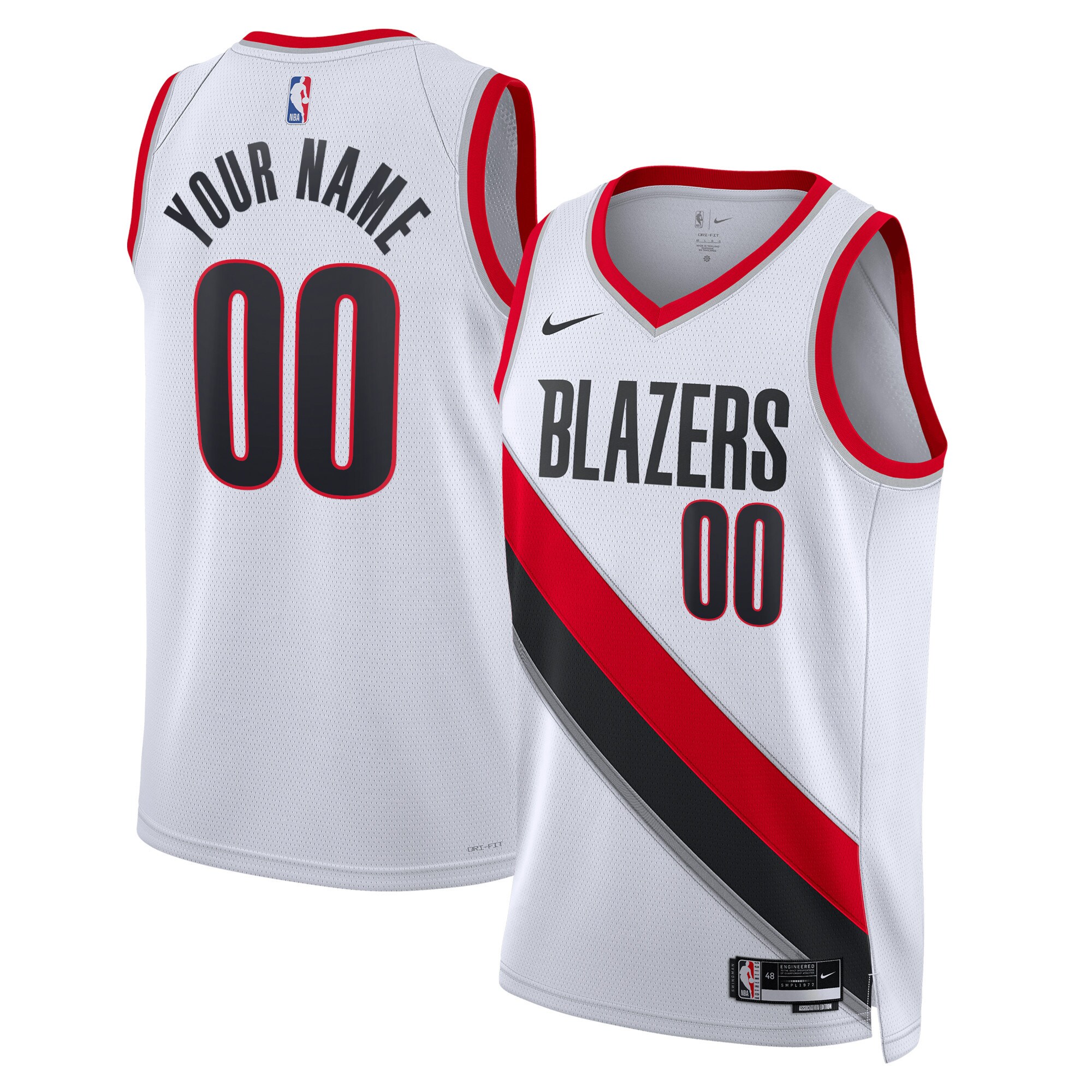Portland Trail Blazers Nike Unisex Swingman Custom Jersey White - Icon Edition