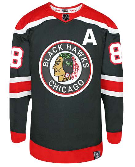 Men's Chicago Blackhawks Patrick Kane adidas Black Reverse Retro Premium Twill Authentic Team Jersey