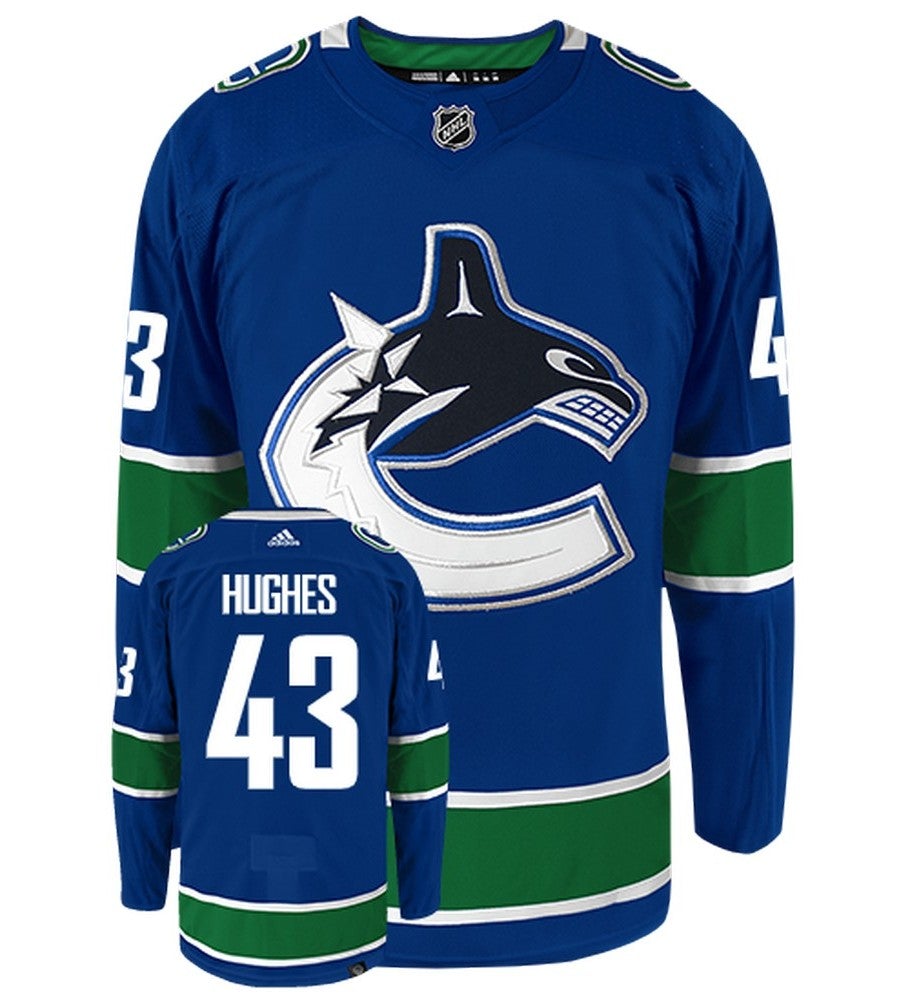 Quinn Hughes Vancouver Canucks Adidas Primegreen Authentic NHL Hockey Jersey