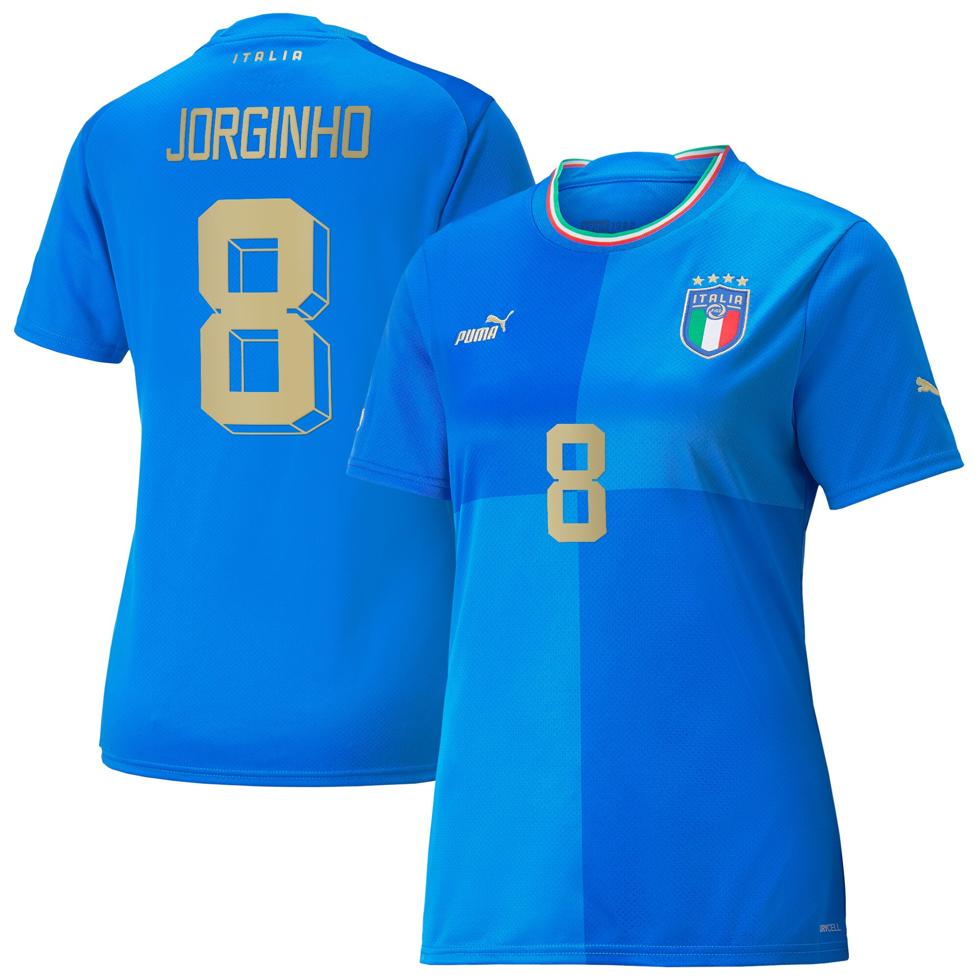 Jorginho Italy National Team Puma Women's 2022/23 Home Replica Player Jersey - Blue