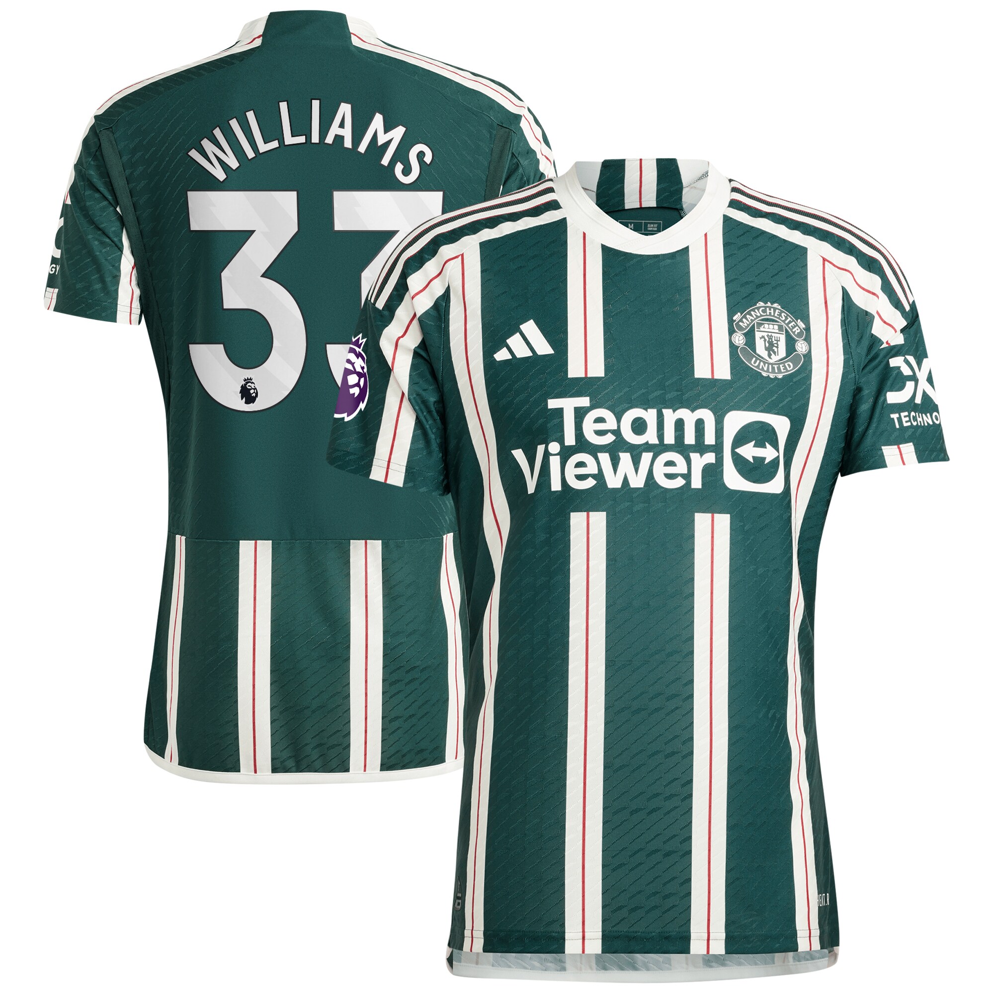 Brandon Williams Manchester United adidas 2023/24 Away Authentic Player Jersey - Green