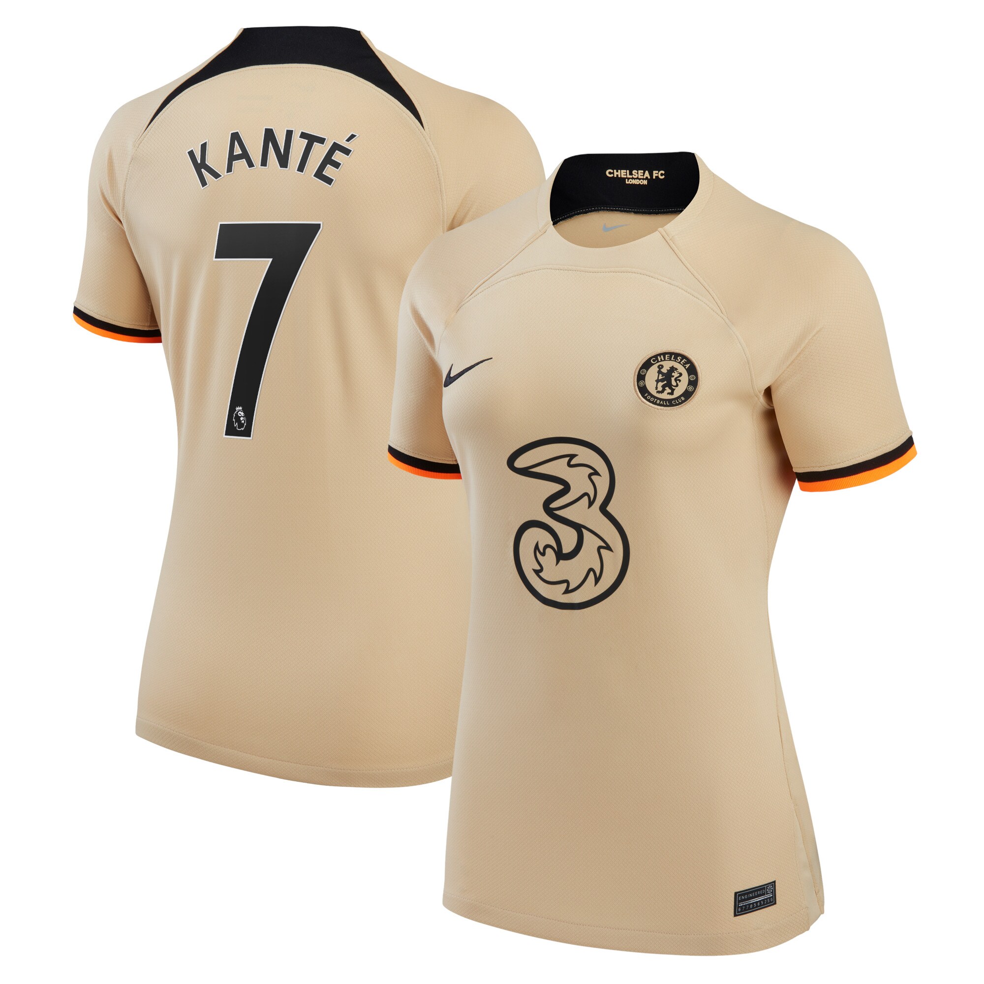 N'Golo Kanté Chelsea Nike Women's 2022/23 Third Replica Player Jersey - Gold