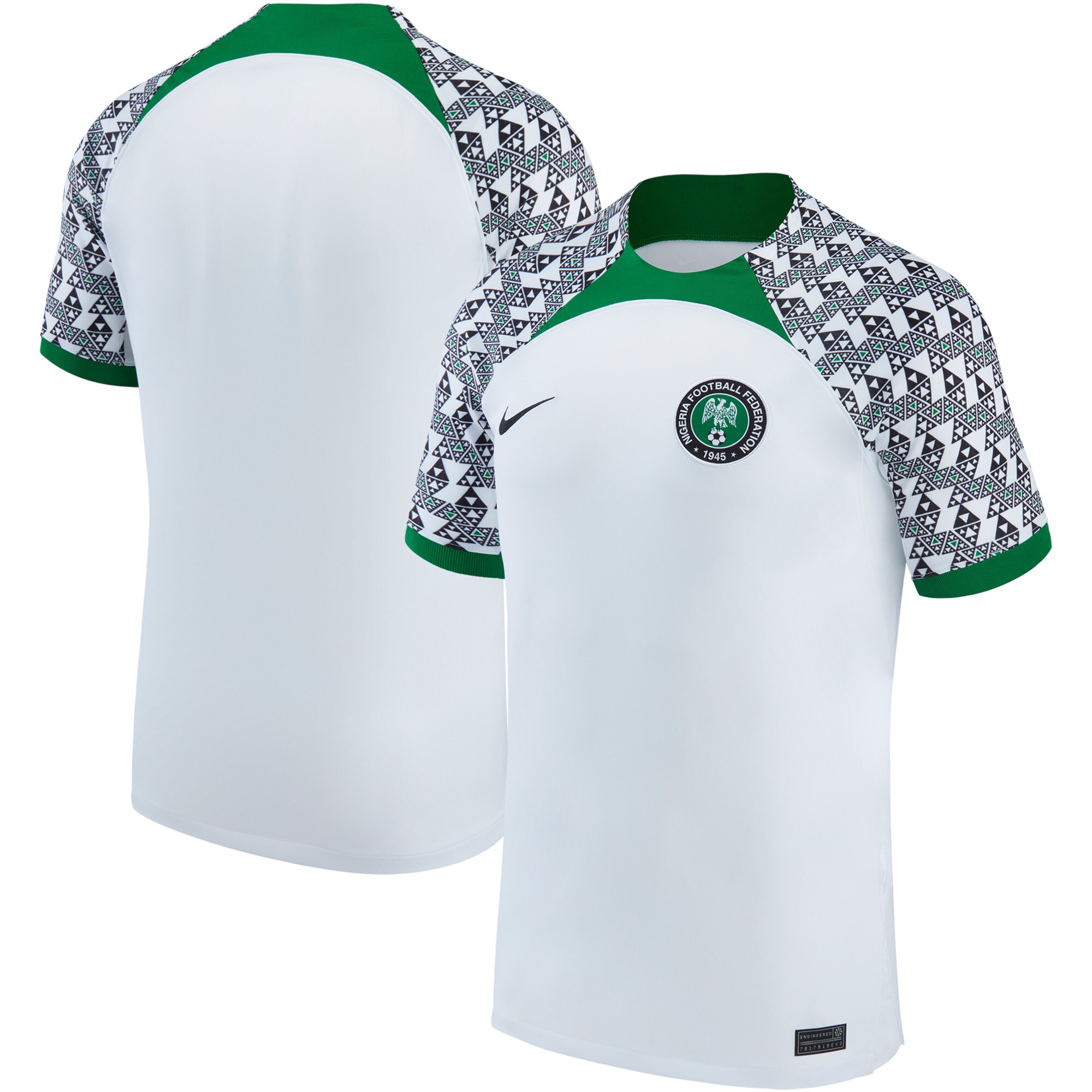 Nigeria National Team Nike 2022/23 Away Breathe Stadium Replica Blank Jersey - White