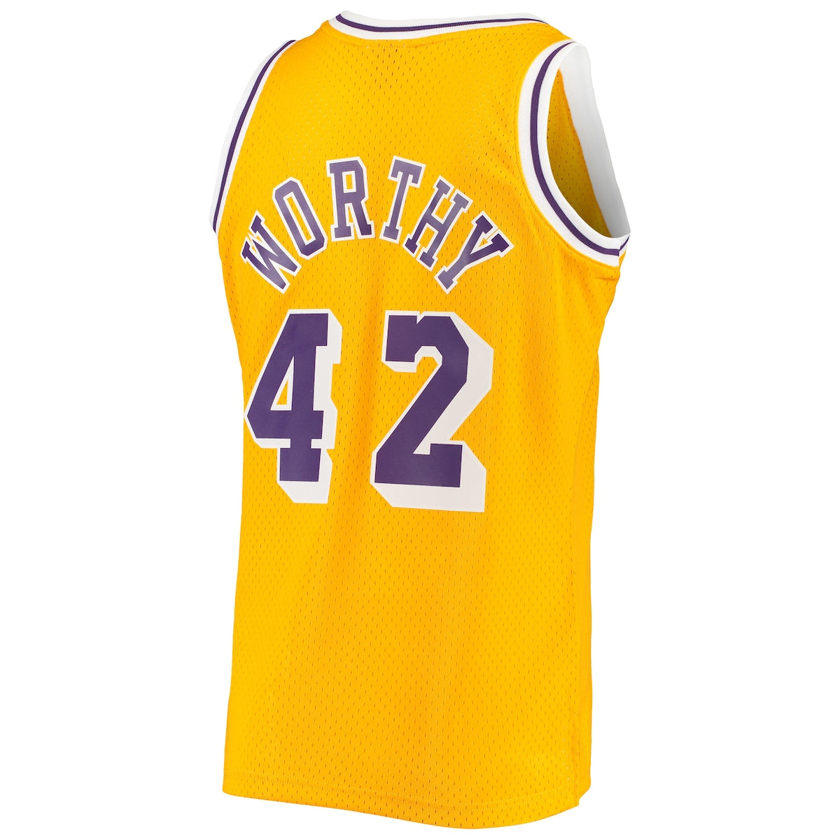 Men's James Worthy Mitchell & Ness Lakers '71 Swingman Jersey - Gold