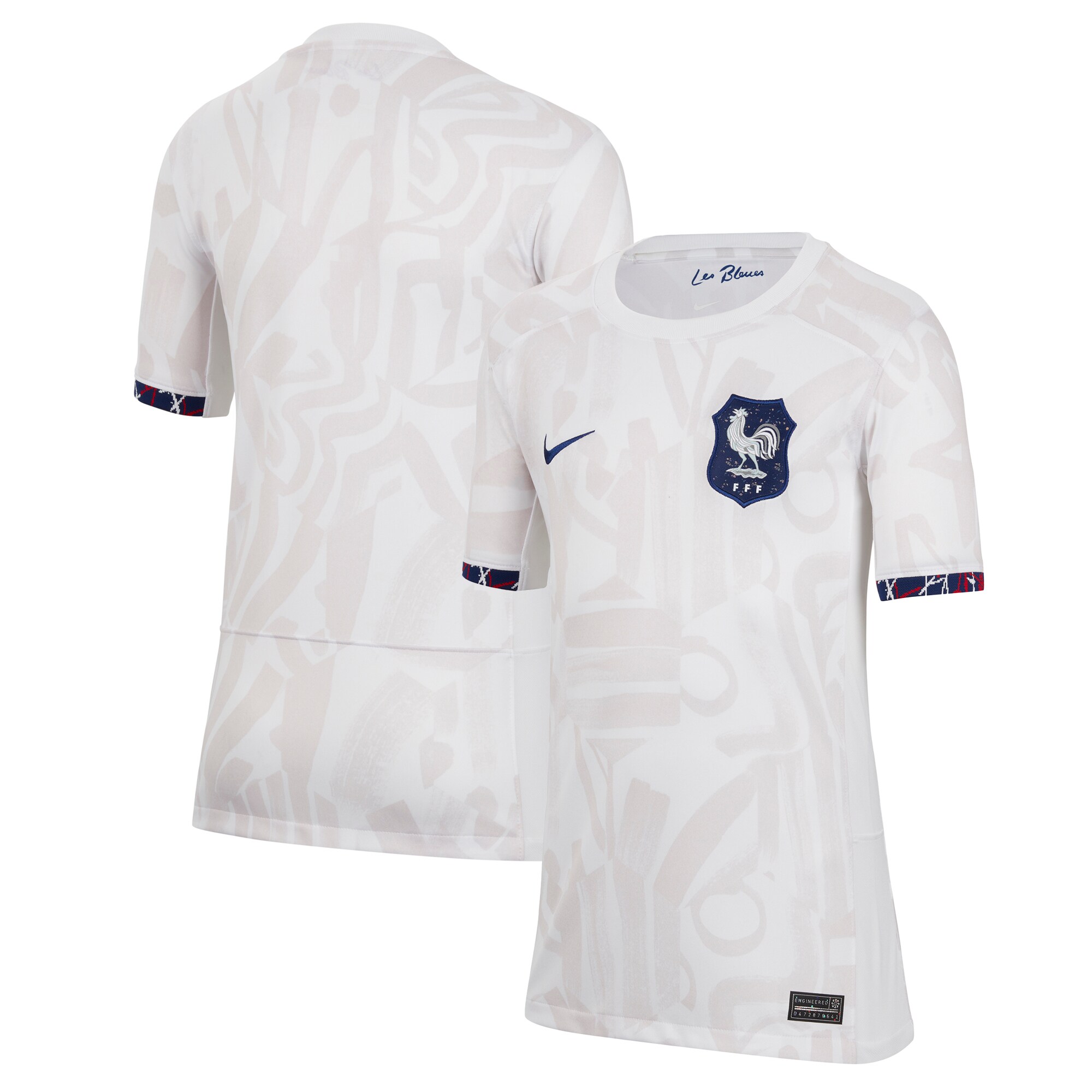 France Women's National Team Nike Youth 2023 Away Stadium Replica Jersey - White