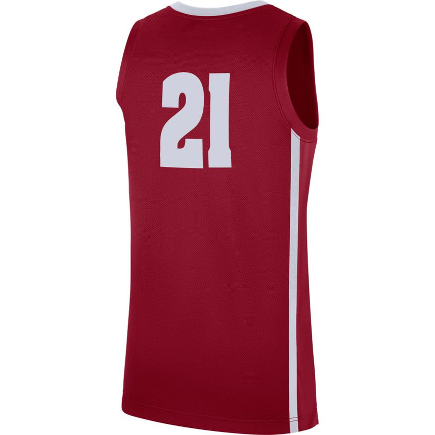 Men's NCAA Alabama Crimson Tide #21 Crimson Replica Basketball Jersey