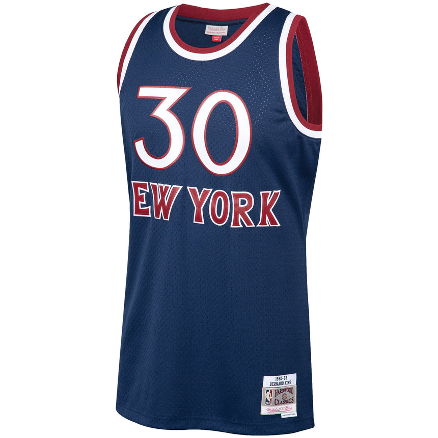 Men's Bernard King New York Knicks Mitchell & Ness 1982-83 Hardwood Classics Swingman Jersey - Navy