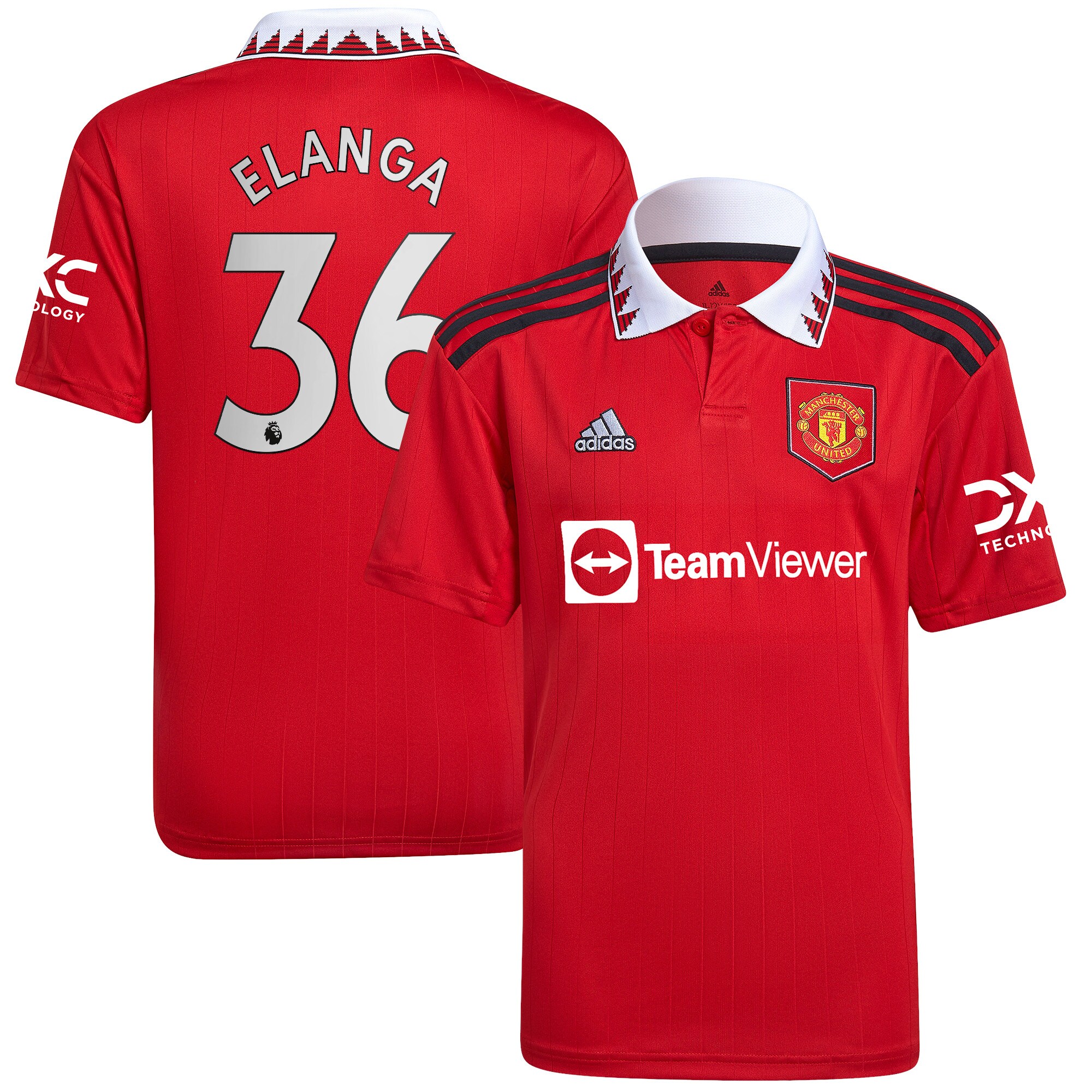 Anthony Elanga Manchester United adidas Youth 2022/23 Home Replica Player Jersey - Red