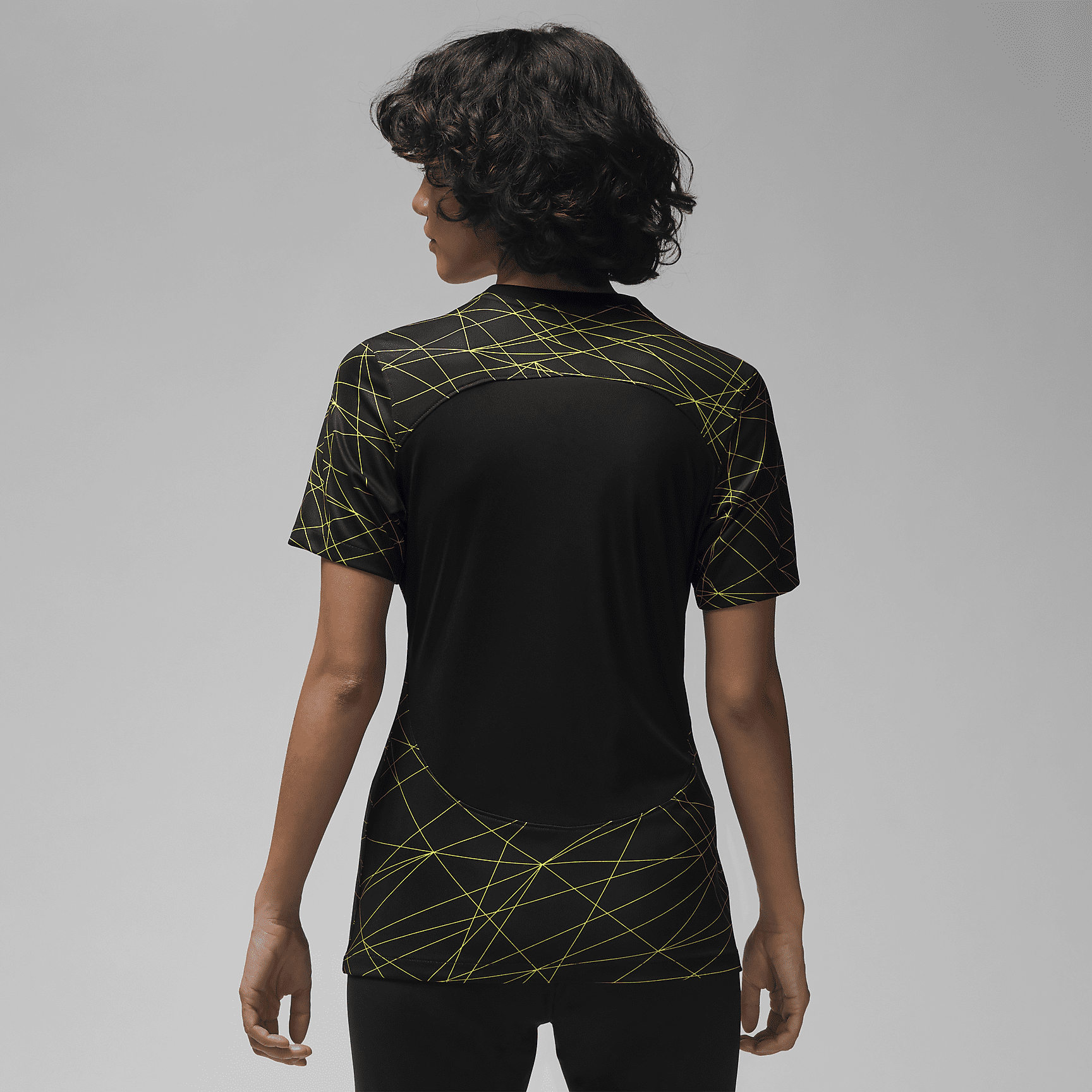 Paris Saint-Germain 2023/24 Stadium Fourth Women's Jordan Dri-FIT Soccer Jersey - Black/Tour Yellow/Tour Yellow