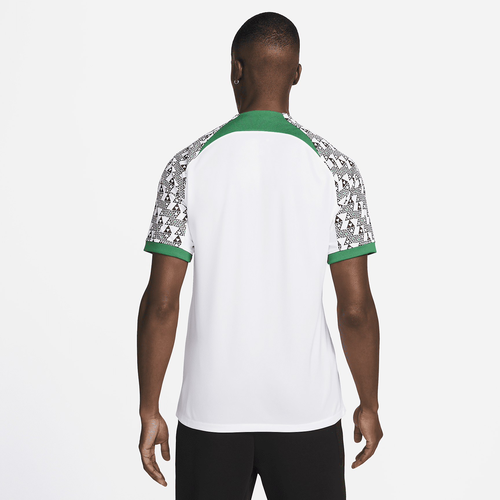 Nigeria 2022/23 Stadium Away Men's Nike Dri-FIT Soccer Jersey - White/Pine Green/Black