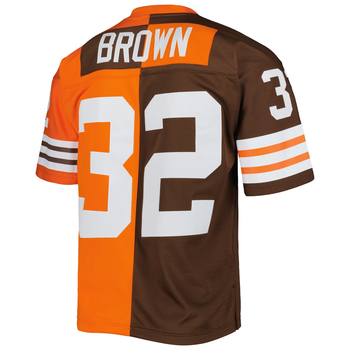 Men's Jim Brown Mitchell & Ness Browns 1963 Split Legacy Replica Jersey - Orange