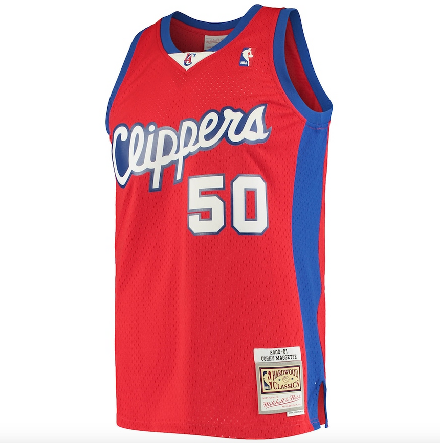 Men's LA Clippers Corey Maggette Mitchell & Ness Red 2004/05 Hardwood Classics Swingman Jersey