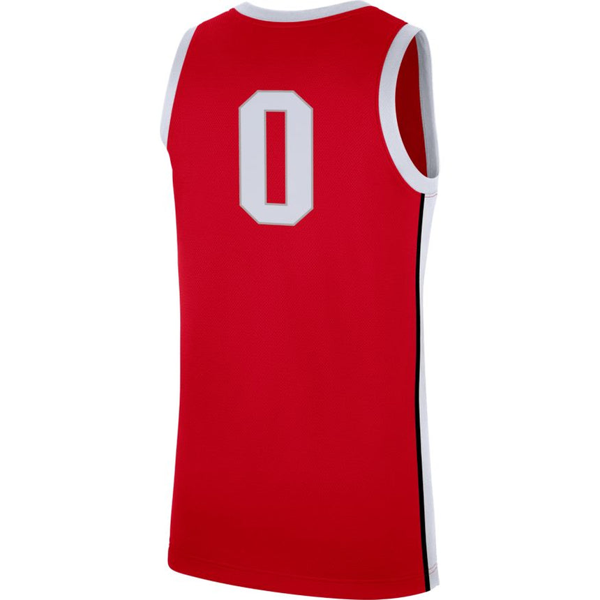 Men's NCAA Ohio State Buckeyes #0 Red Replica Basketball Jersey