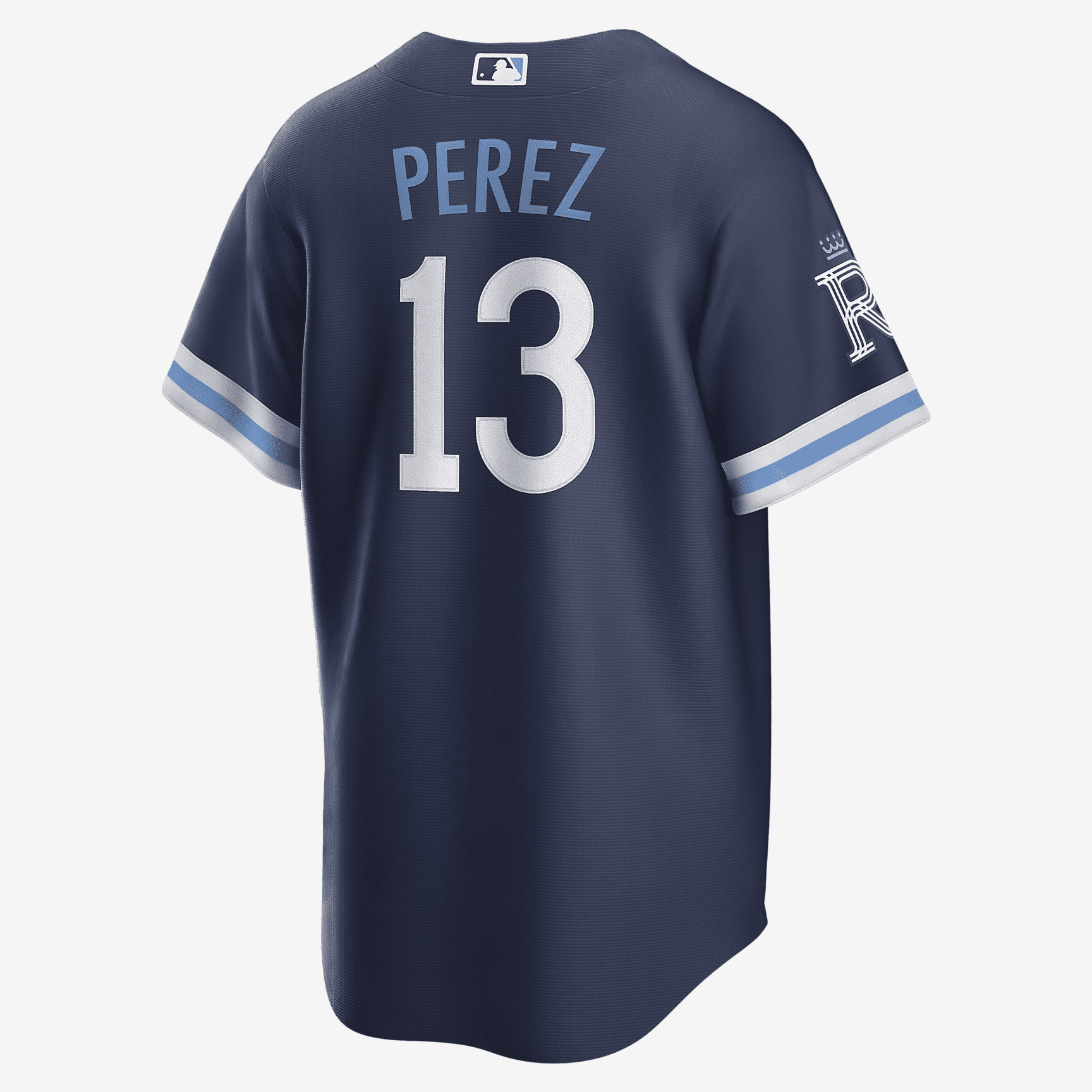 MLB Kansas City Royals City Connect (Salvador Perez) Men's Replica Baseball Jersey - Navy