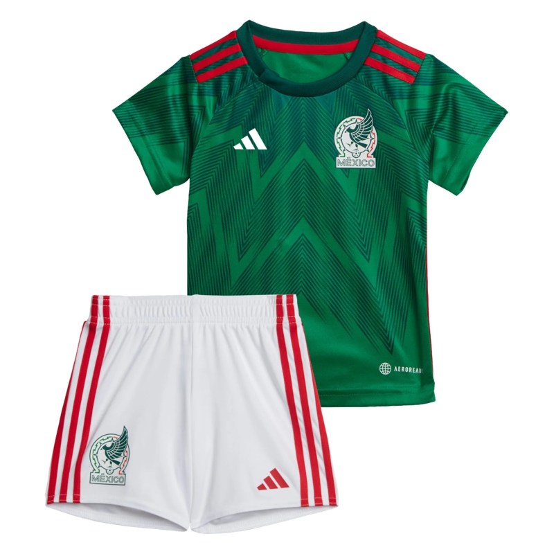Youth Mexico Home Jersey 2022 World Cup Kids Kit