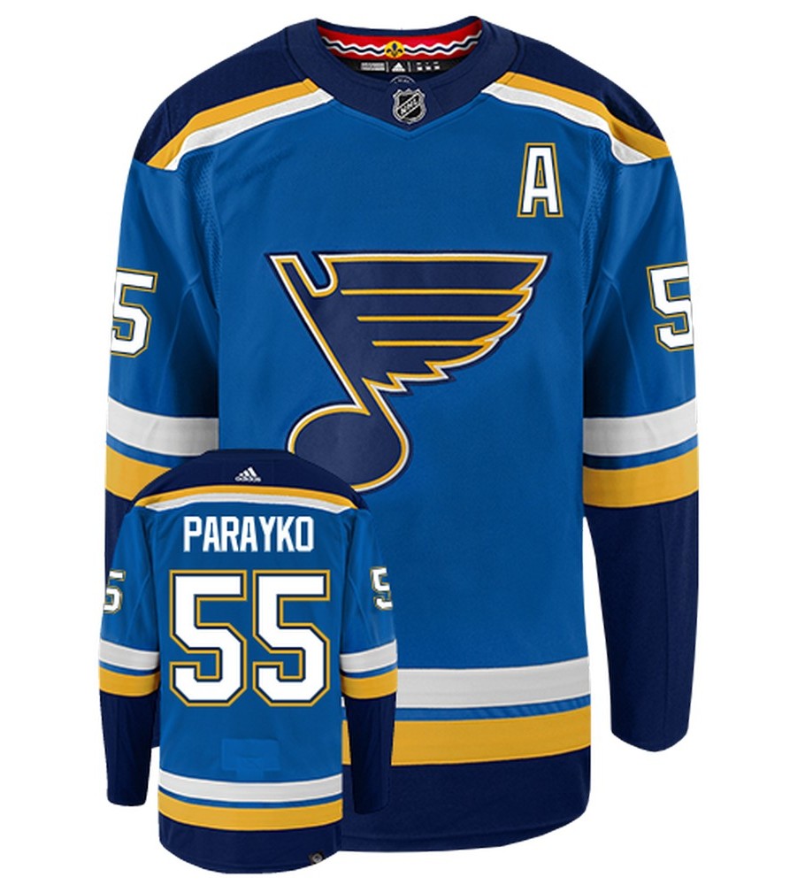 Colton Parayko St Louis Blues Adidas Primegreen Authentic NHL Hockey Jersey