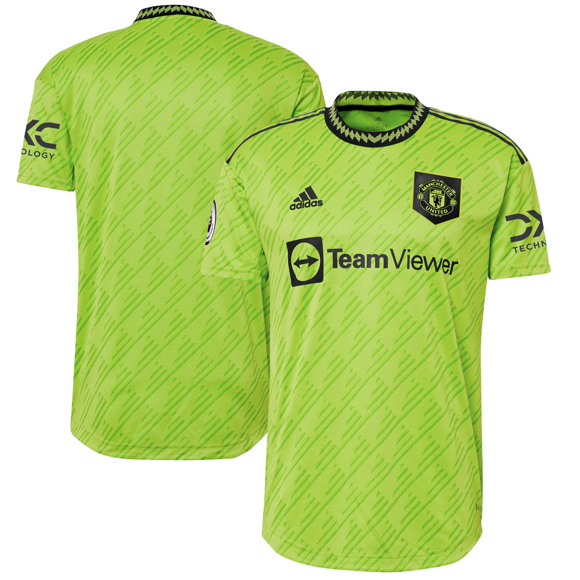 Manchester United adidas 2022/23 Third Authentic Jersey - Neon Green