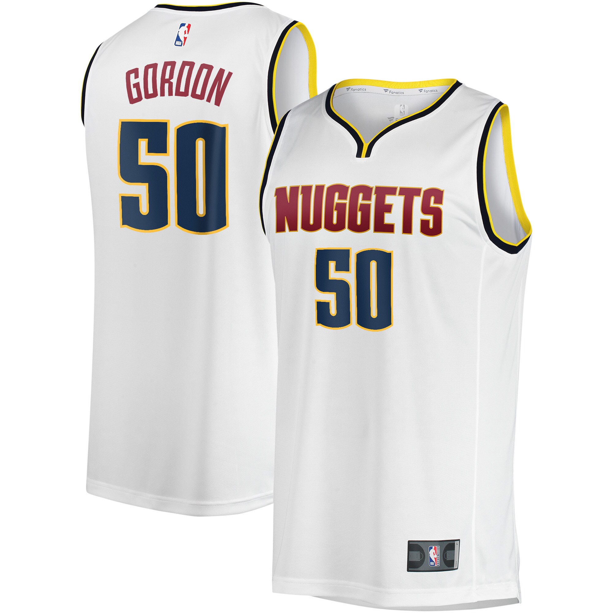 Aaron Gordon Denver Nuggets Fanatics Branded Youth Fast Break Player Jersey - Association Edition - White