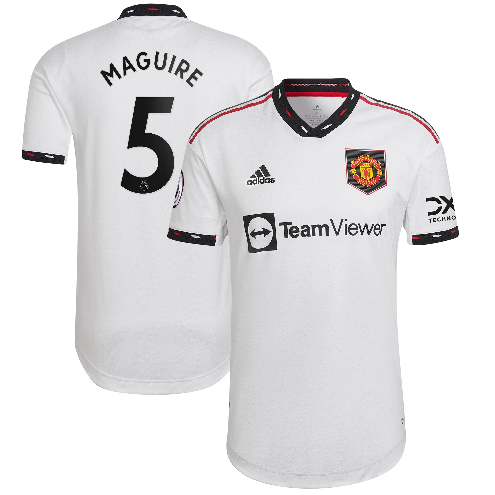 Harry Maguire Manchester United adidas 2022/23 Away Authentic Player Jersey - White